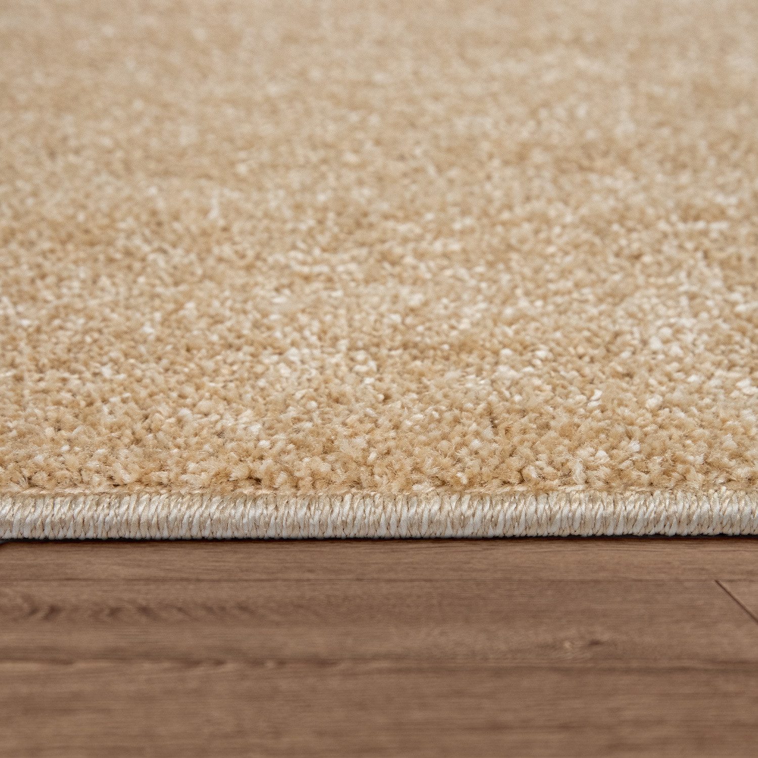 TT Home Teppich Diele, Esszimmer, Flur, Schlafzimmer, Wohnzimmer, Rund, Höhe: 12 mm, Wohnzimmer Teppich Kurflor Unifarbendes Design Modern Und Zeitlos