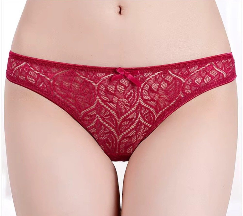 HO-Ersoka Stringtanga Damen Strings Spitze Set 6 Stück Tangas Slips mehrfarbig (6er Set) elastisch