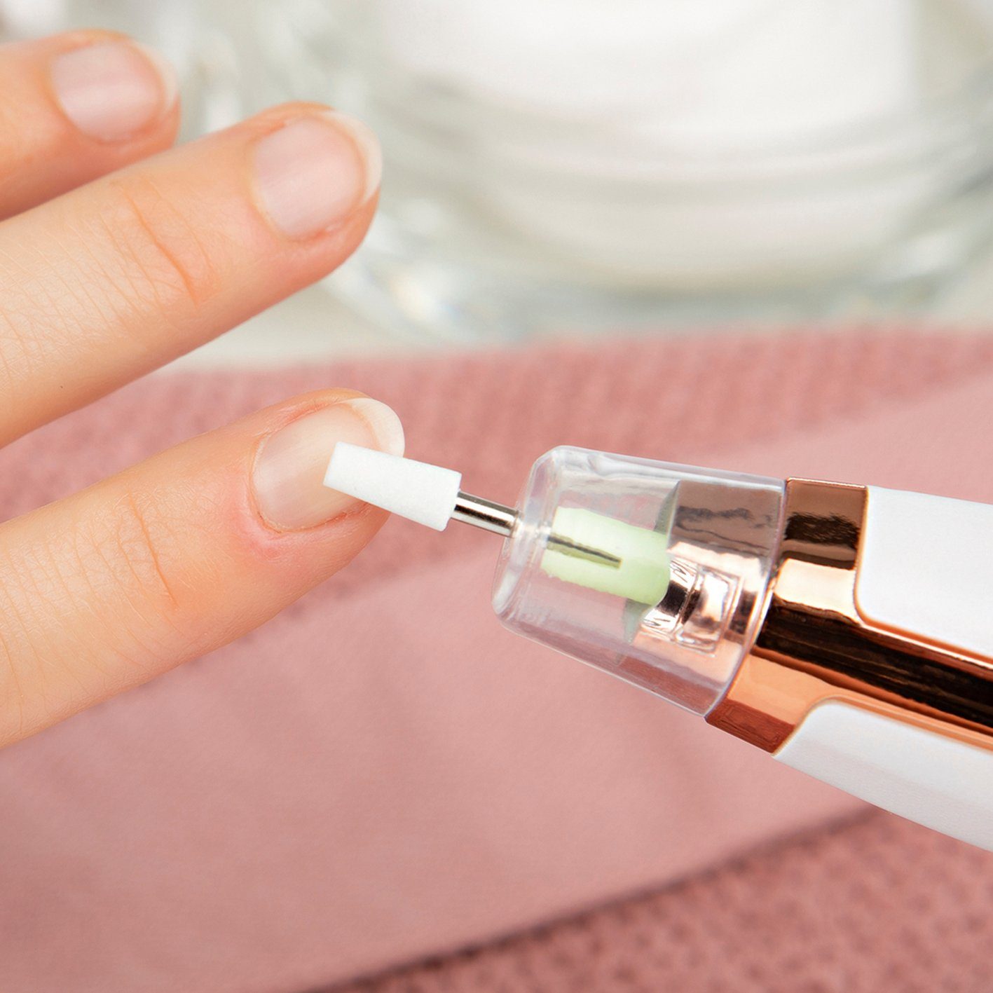 Haushalt Maniküre & Pediküre MAXXMEE Nagelpflege-Set MAXXMEE Perfect Beauty Nails - Nagelpflege für zuhause - weiß/rosegold