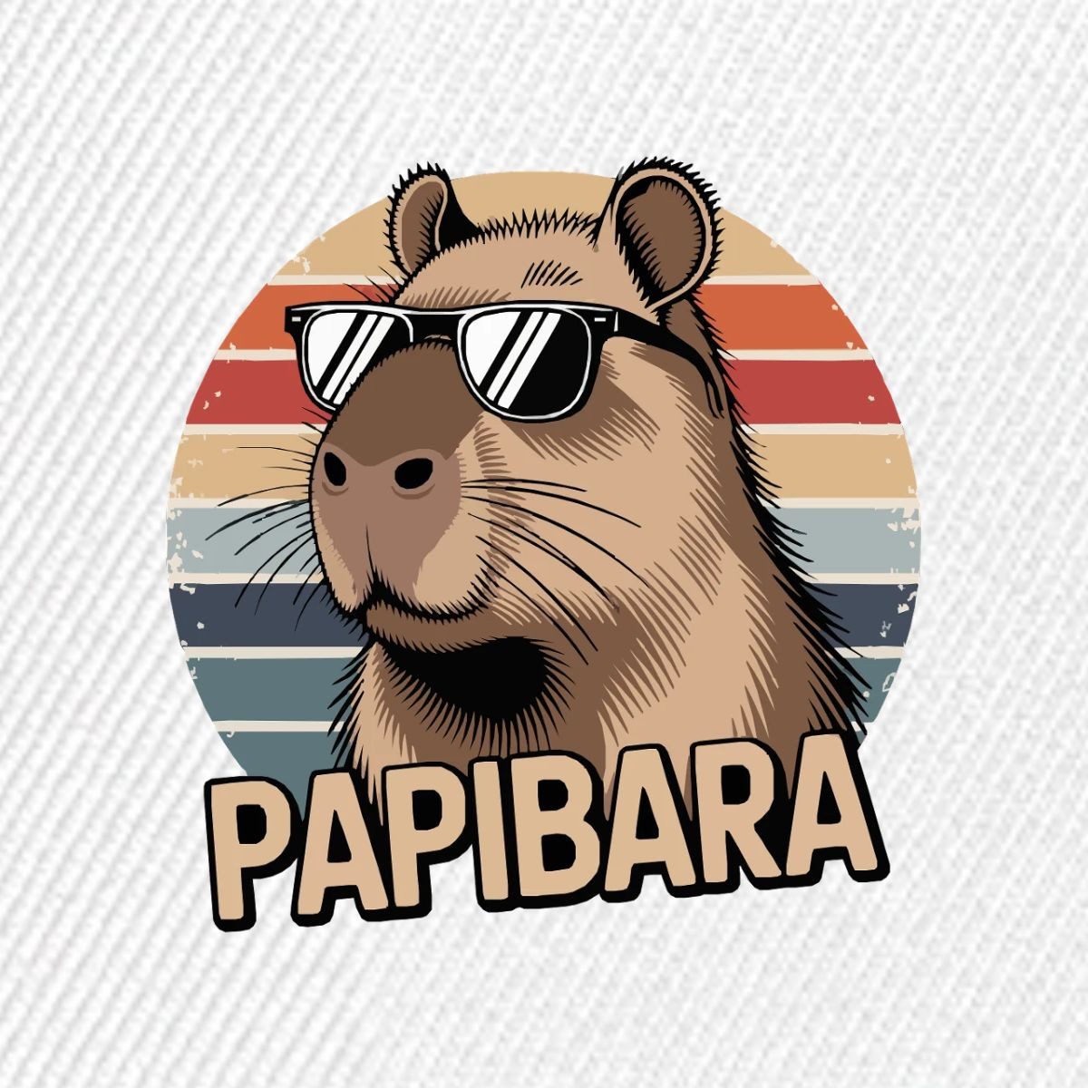 Spreadshirt Snapback Cap Papibara Capybara Papa Wortspiel Retro Snapback Cap (1-St)