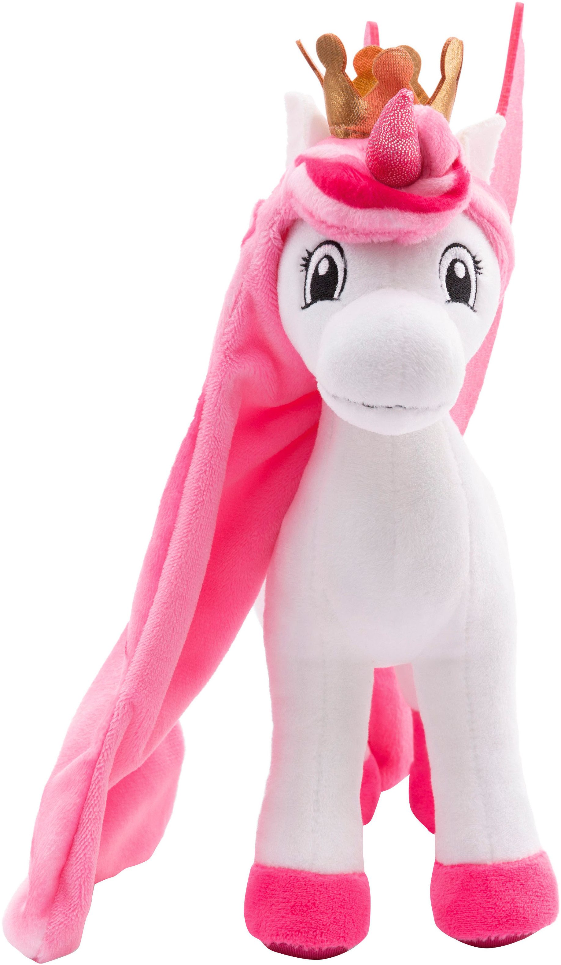 Nici Kuscheltier Lissy PONY, Einhorn Tamani weiß-pink, 22 cm stehend