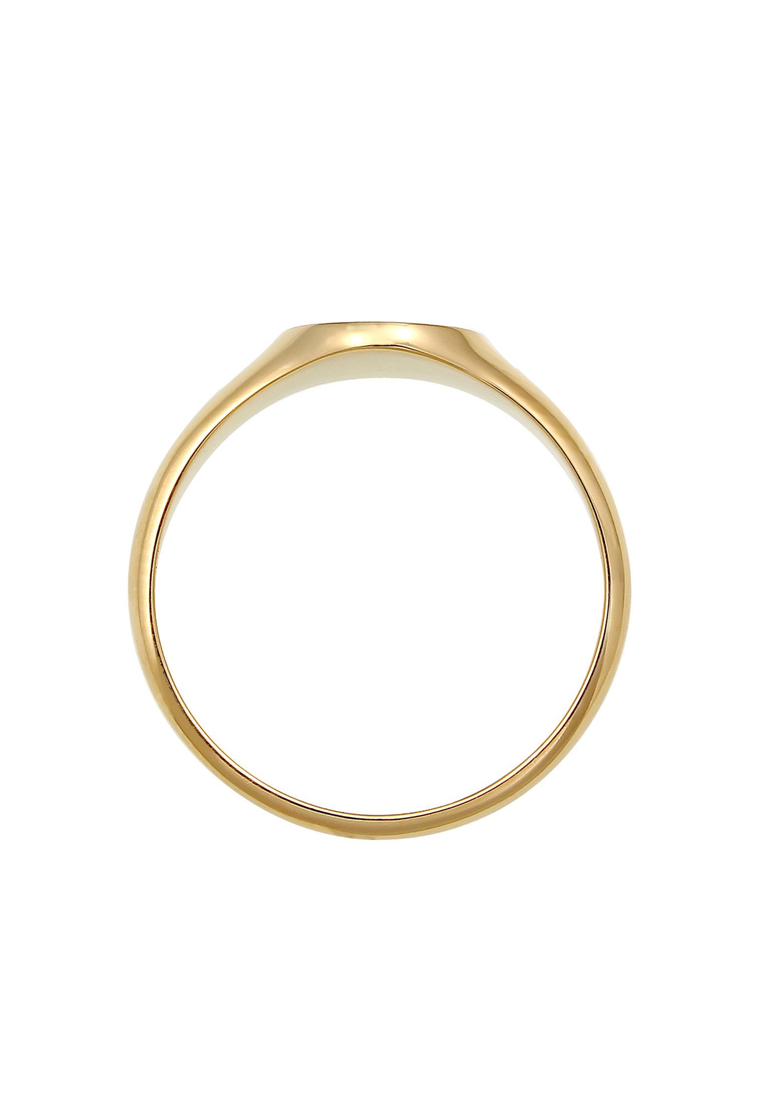 Elli Premium Siegelring Siegelring rund 375 Gelbgold