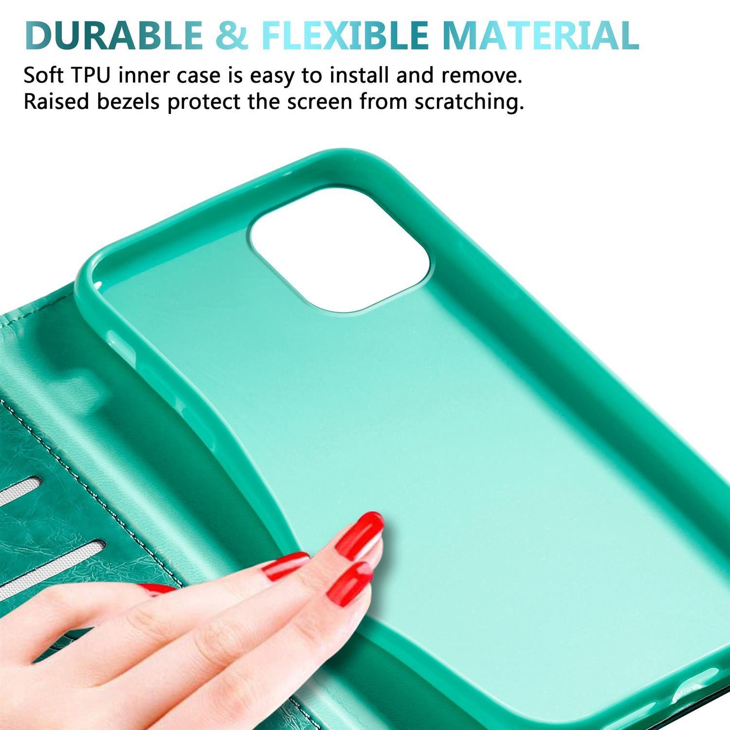 Cadorabo Handyhülle für iPhone 12 PRO MAX Hülle Apple iPhone 12 PRO MAX, Klappbare Handy Schutzhülle - Hülle - mit Standfunktion und Kartenfach