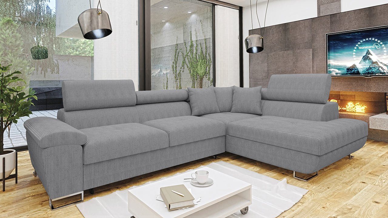 MIRJAN24 Ecksofa Cotere Cord, mit Bettkasten günstig online kaufen