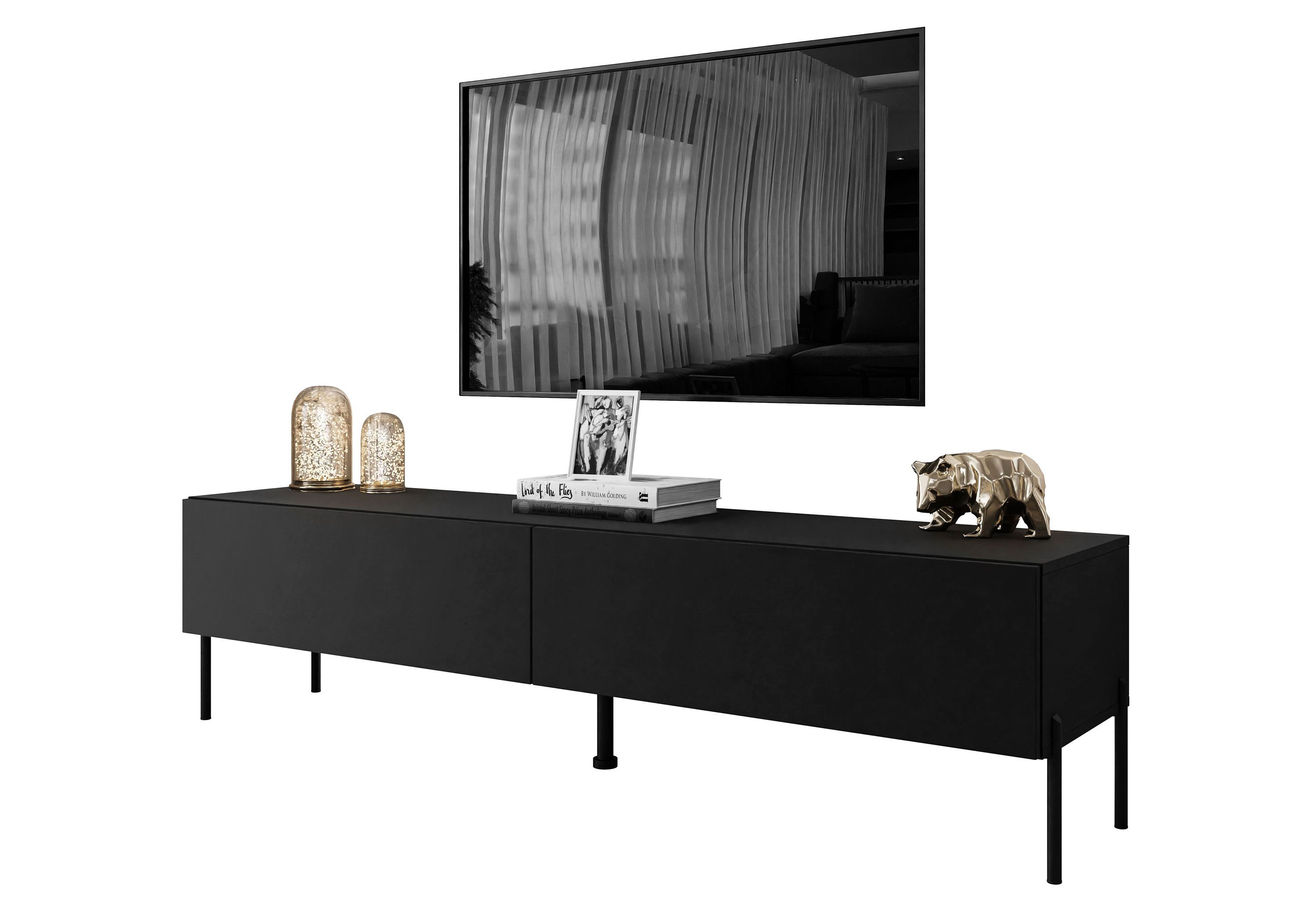 Lookway Lowboard COLETTE MATT TV-Schrank mit Füße und LED Beleuchtung günstig online kaufen