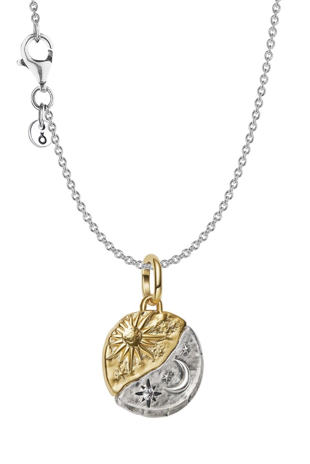 Pandora Kette mit Anhänger Damen-Kette Silber Geschenkset Zweifarbig Sonne günstig online kaufen