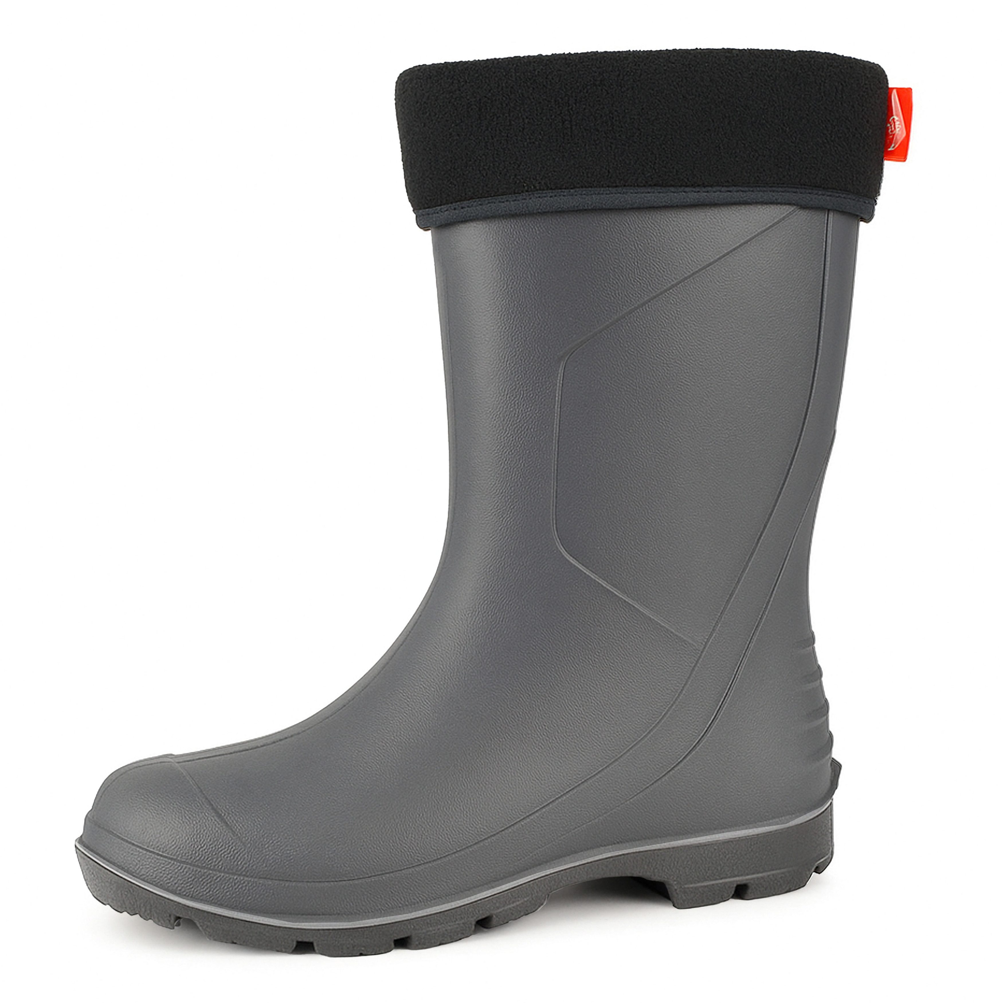 Fjordvik Nordhild EVA-Gummistiefel Damen – Wintertauglich Grau, Gr. 38 Резиновые сапоги (Flexible Damenstiefel für Gartenarbeit, Feuchtigkeit und Kälte) Beweglicher Schaft, sicherer Halt, komfortabel auf nassem Untergrund.
