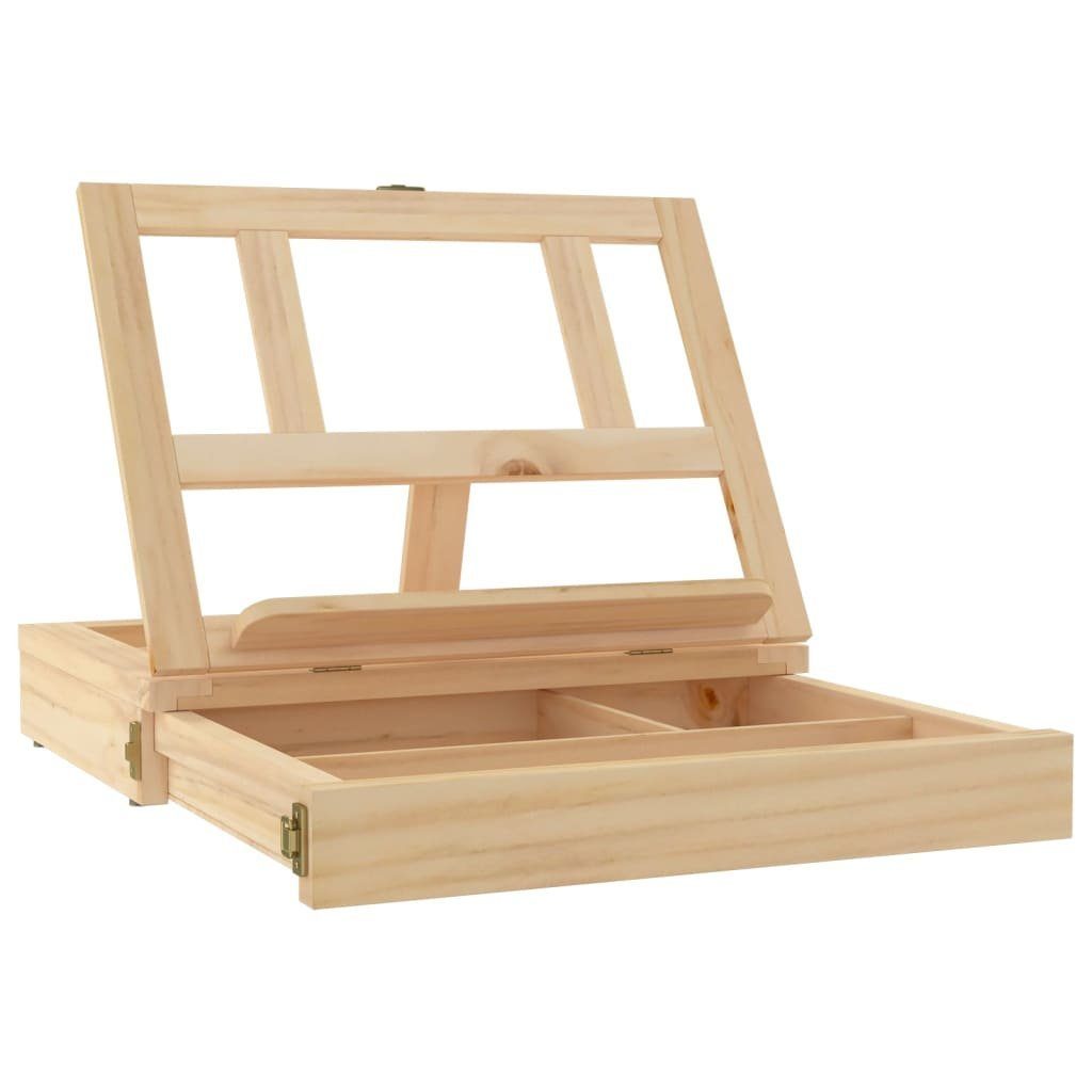 vidaXL Staffelei Tischstaffelei mit Schublade 33,5x25,5x7 cm Massivholz Kiefer