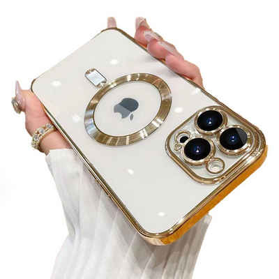 Wörleonline Handyhülle für Apple iPhone 12 Pro Max mit integriertem Kameraschutz, TPU Schutzhülle, MagSafe kompatible Hülle