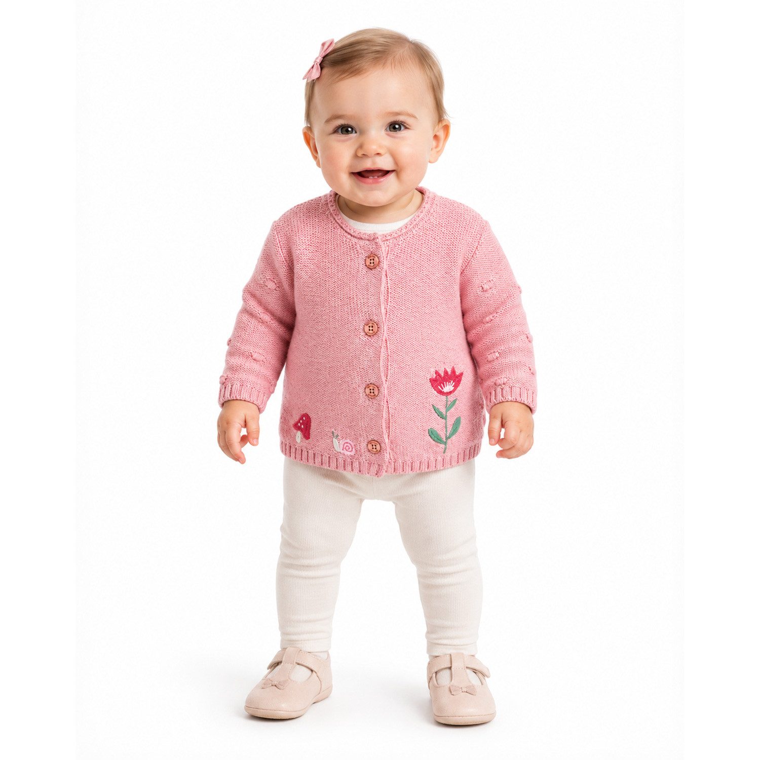 BONDI Strickjacke Baby Mädchen 'Be nature' 86960, Candy