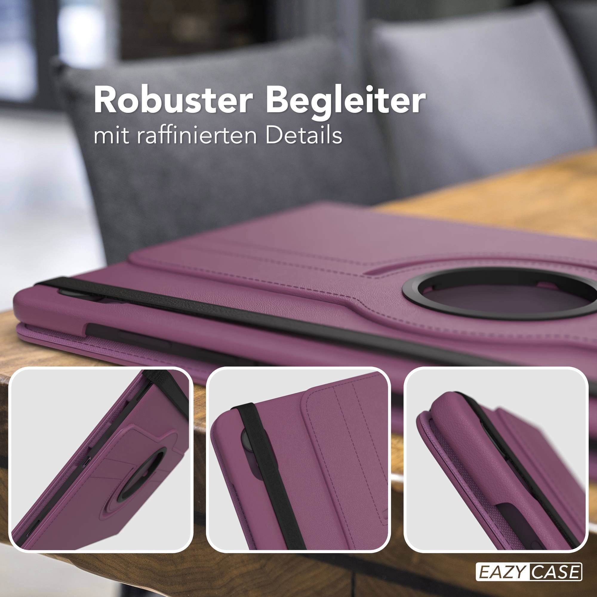 EAZY CASE Tablet-Hülle Rotationcase für Samsung Galaxy Tab S11 11 Zoll, Tablet-Hülle Bookstyle Case Fullcover Schutz Tasche Stehfunktion Lila – Bild 4 von 5