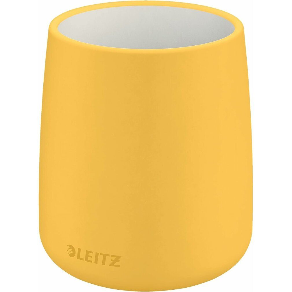 LEITZ Papierscheren Stiftehalter Cosy gelb Keramik 8,7 x 8,7 x 10,8 cm