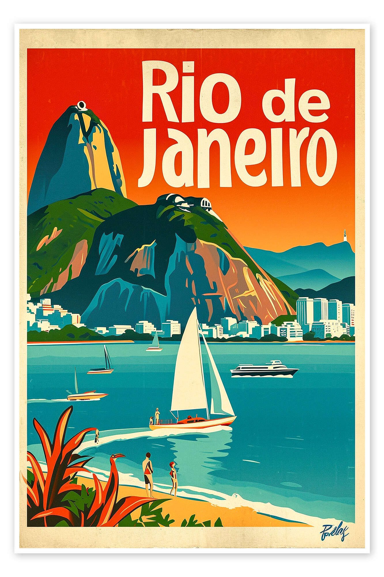 Posterlounge Wandbild Reise nach Rio de Janeiro, Peter Roder, erhältlich als Poster, Leinwandbild, Wandsticker oder Acrylglasbild