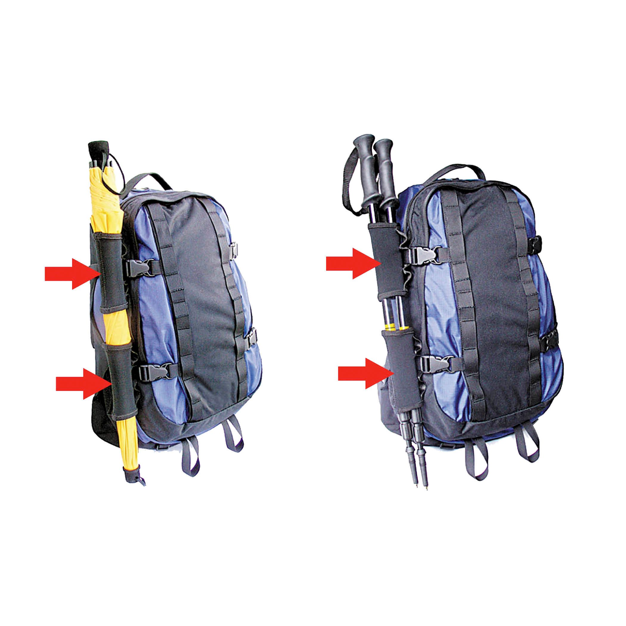 EuroSCHIRM® Trekkingschirm Euroschirm Halter-Set für Regenschirme rot/schwarz