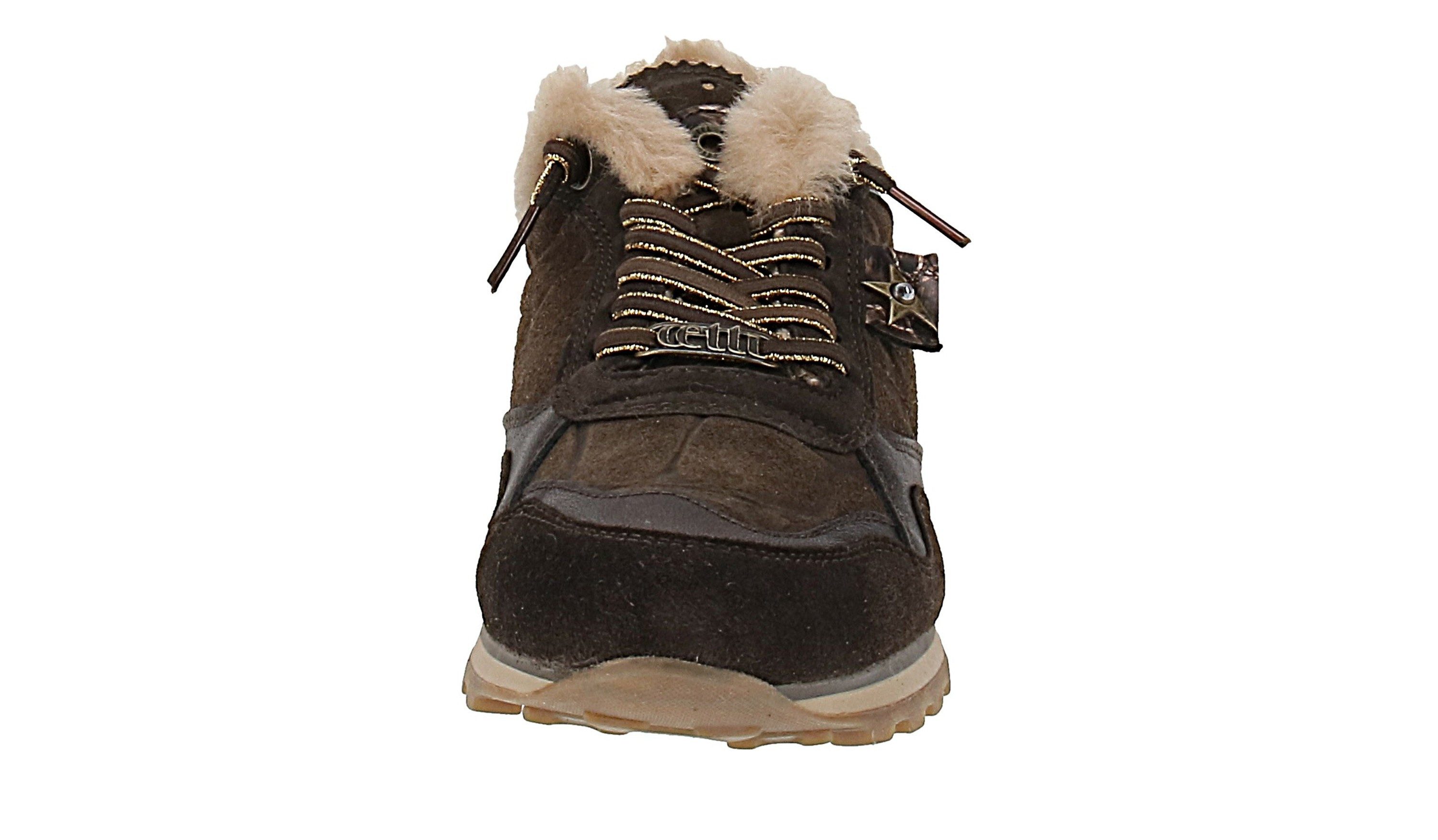 Cetti Cetti C-848 SRA INV27 - Damen Sneaker - Ante-Cocco-Coffee-Pelo Sneaker