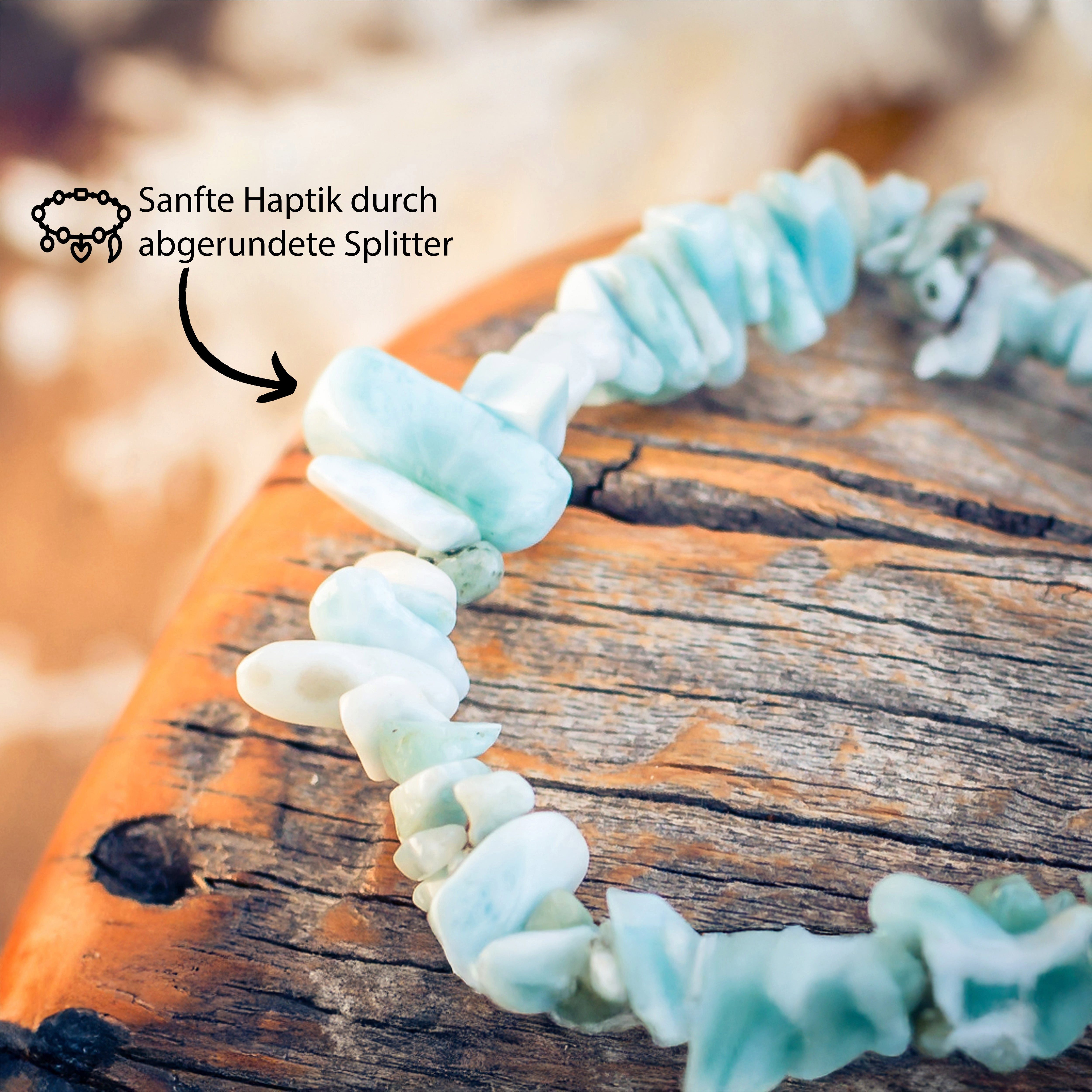 Lebensquelle Plus Perlenarmband Set Larimar Splitterarmband