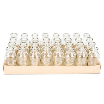 NaDeco Dekovase Glasfläschchen, 32 Stück, Maße ca. 10,5x4,8cm Deko-Glasflaschen