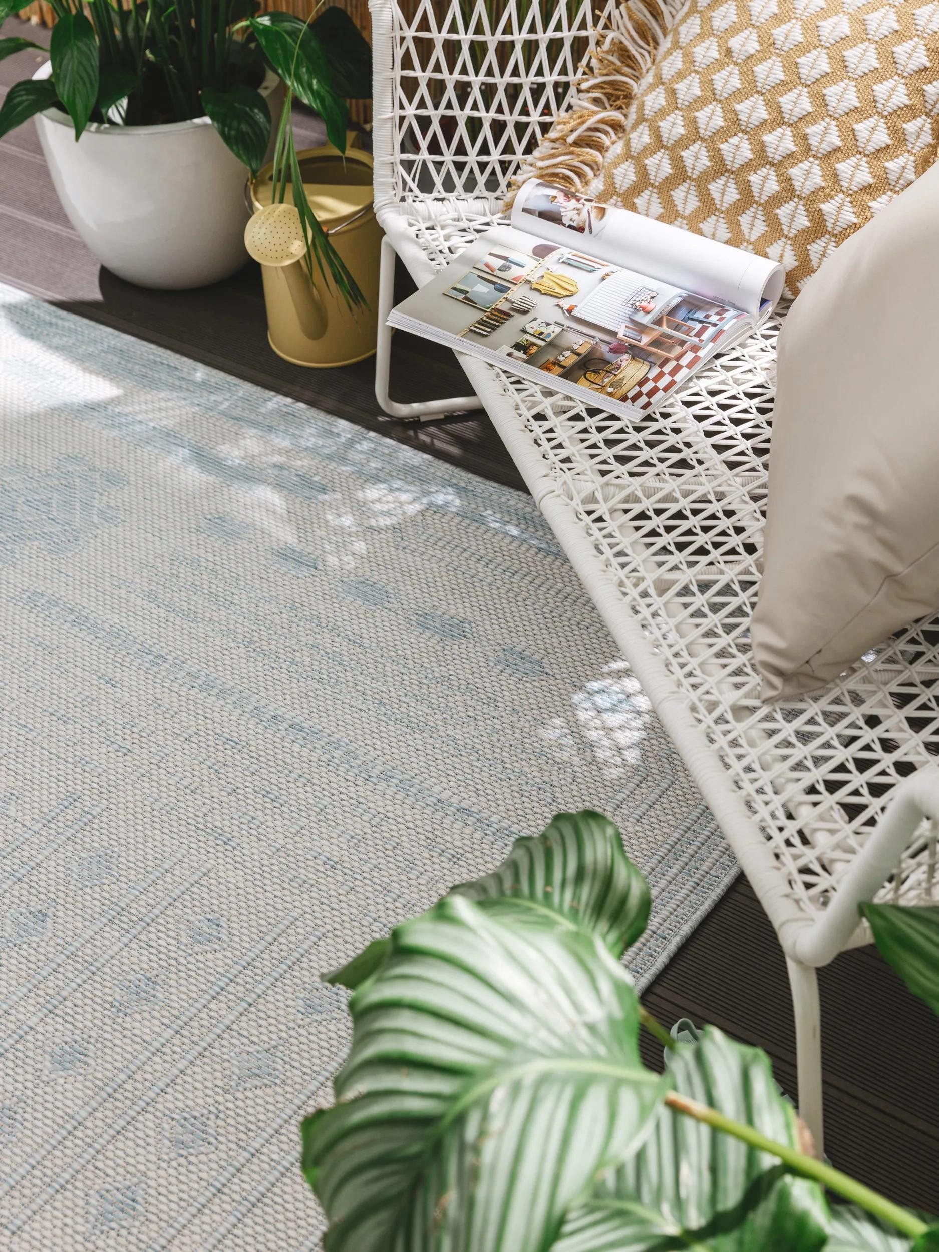 benuta Outdoorteppich Bronco, rechteckig, Höhe: 5 mm, In- & Outdoorteppich, Robust für Garten, Terrasse, Balkon, Küche