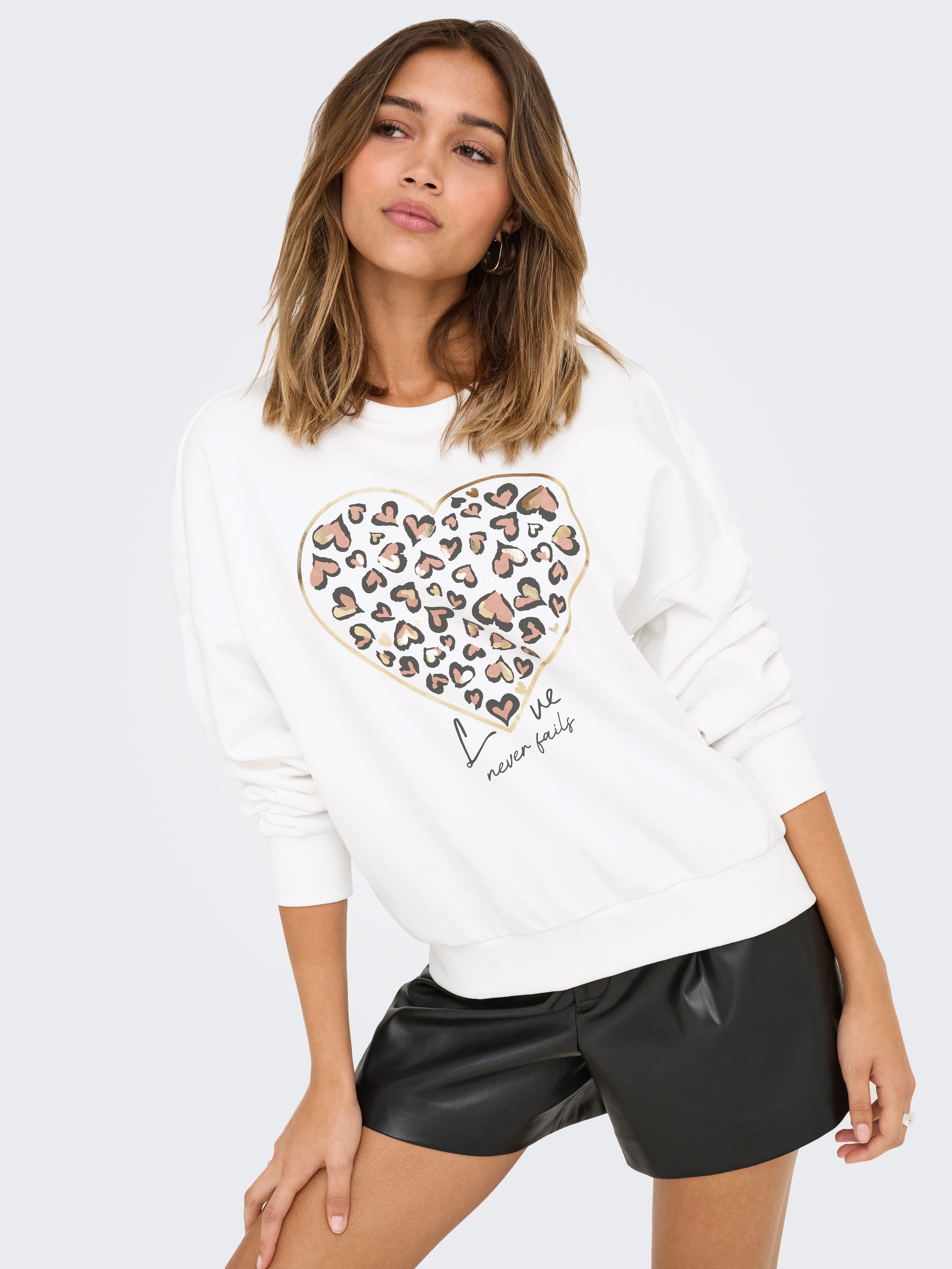 ONLY Sweatshirt ONLTAMMIE L/S LEO PRINT O-NECK SWT günstig online kaufen