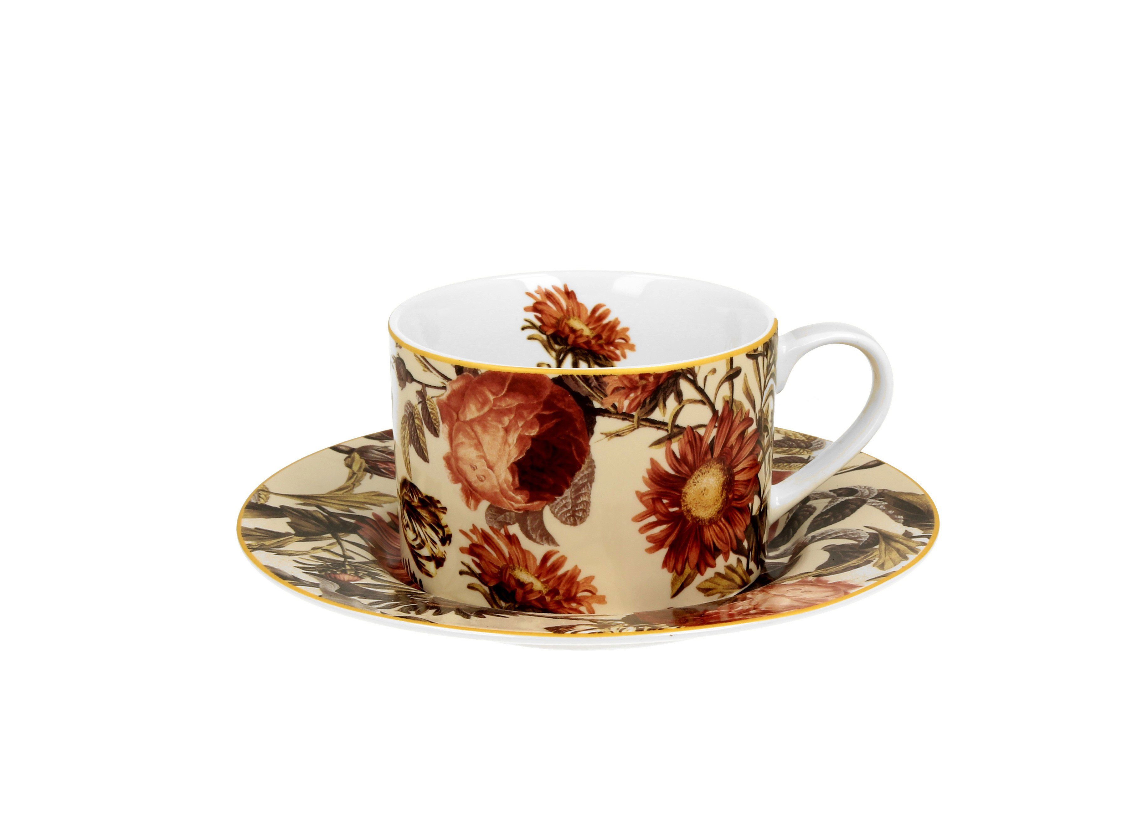 Porzellan Tasse ml, 240 "Peony", ca. Tasse Untertasse und DUO