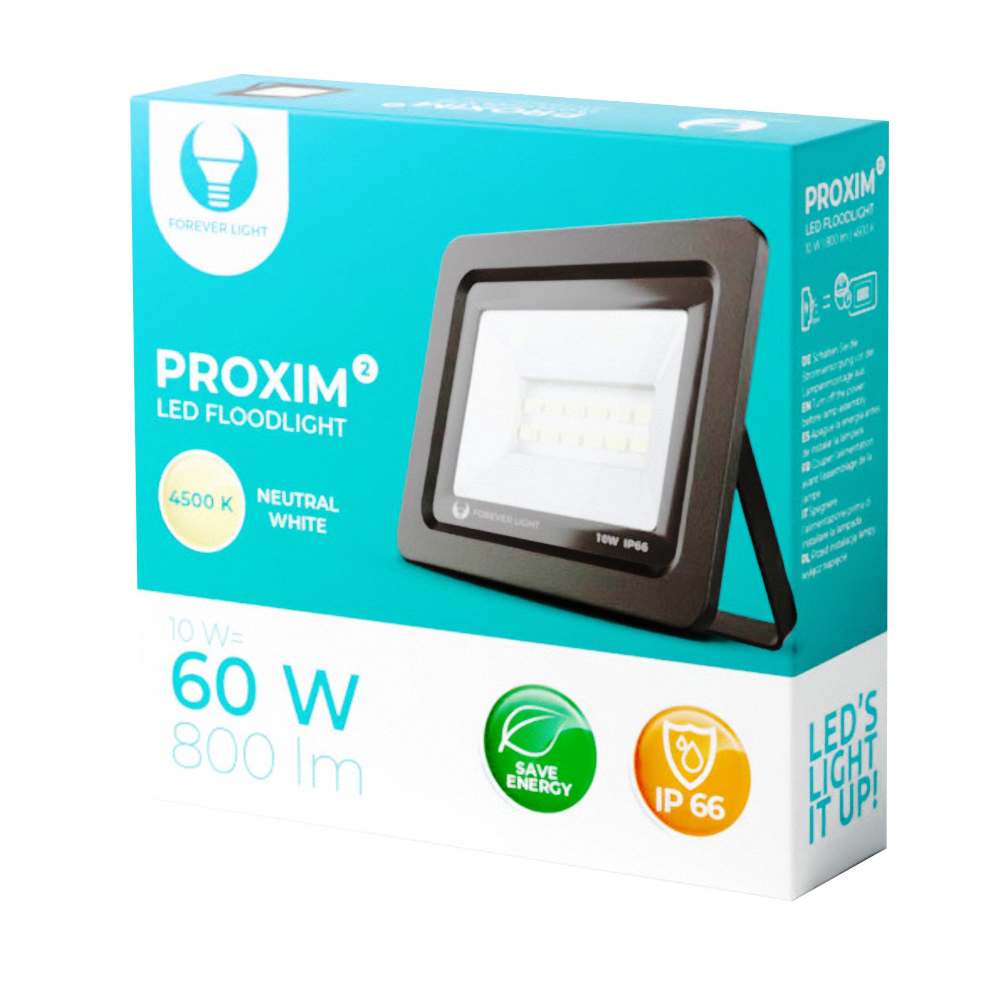 Forever Light LED Flutlichtstrahler Flutlicht LED PROXIM ll IP66 Wasserdicht Strahler Fluter Spotlight