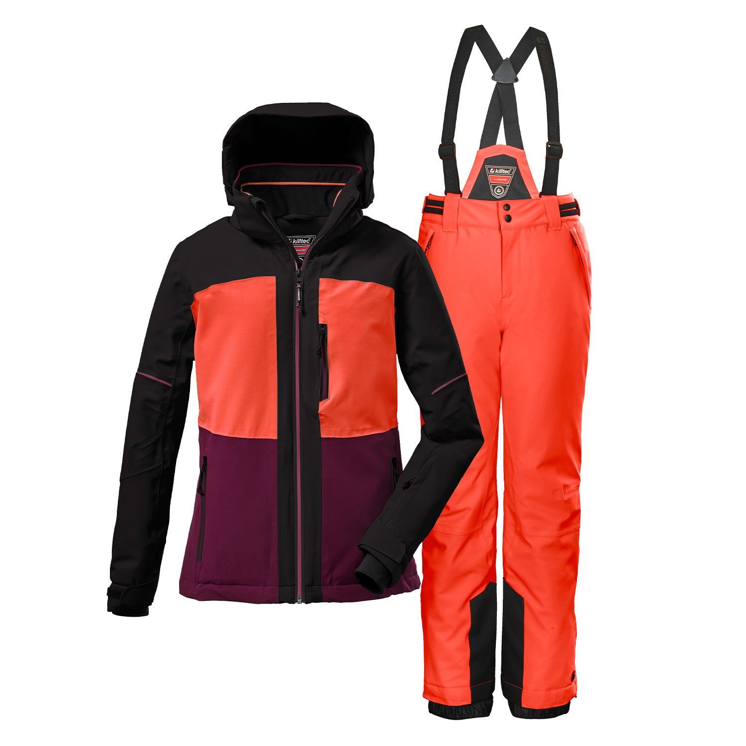 Killtec Jacke Gr. Hose - orange Skianzug Mädchen 116 Kinder 176 schwarz