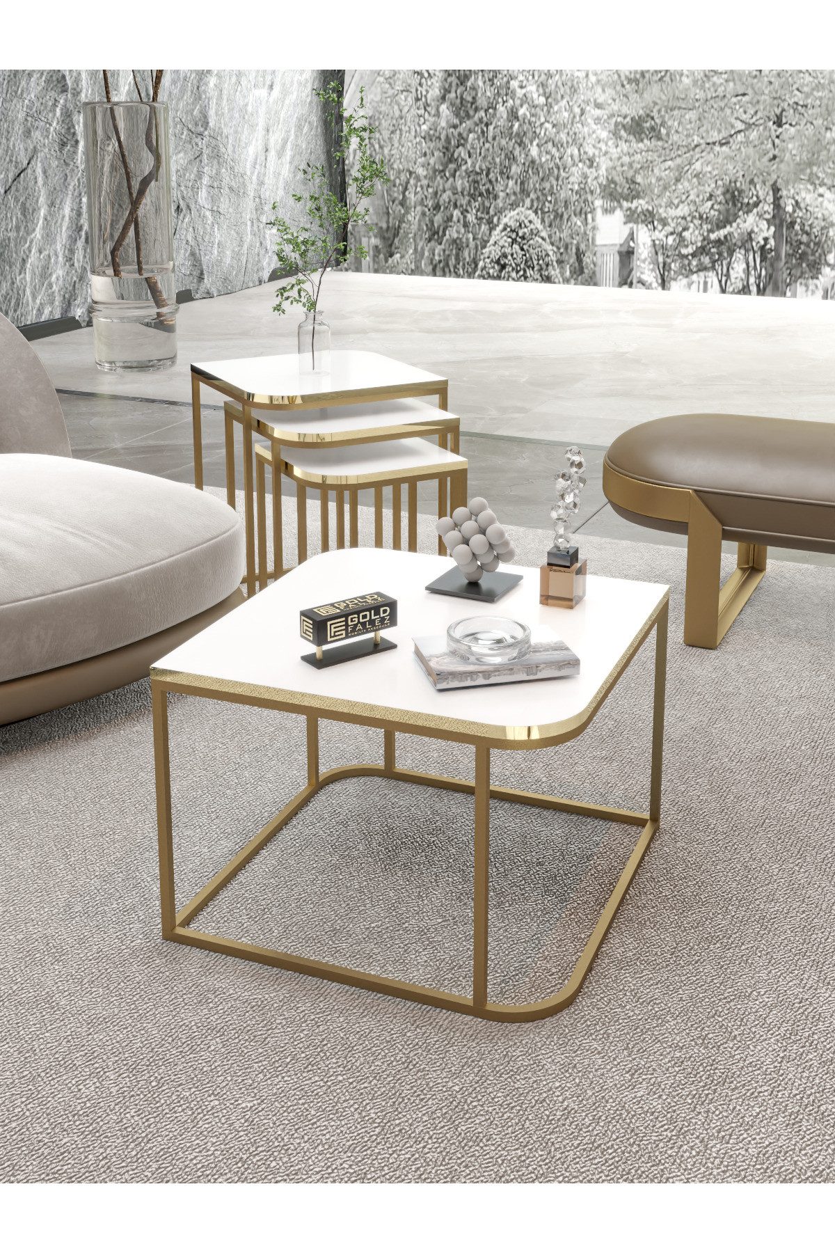 en.casa Couchtisch (Set aus Couchtisch und Satztischen), Couchtisch und Sat günstig online kaufen