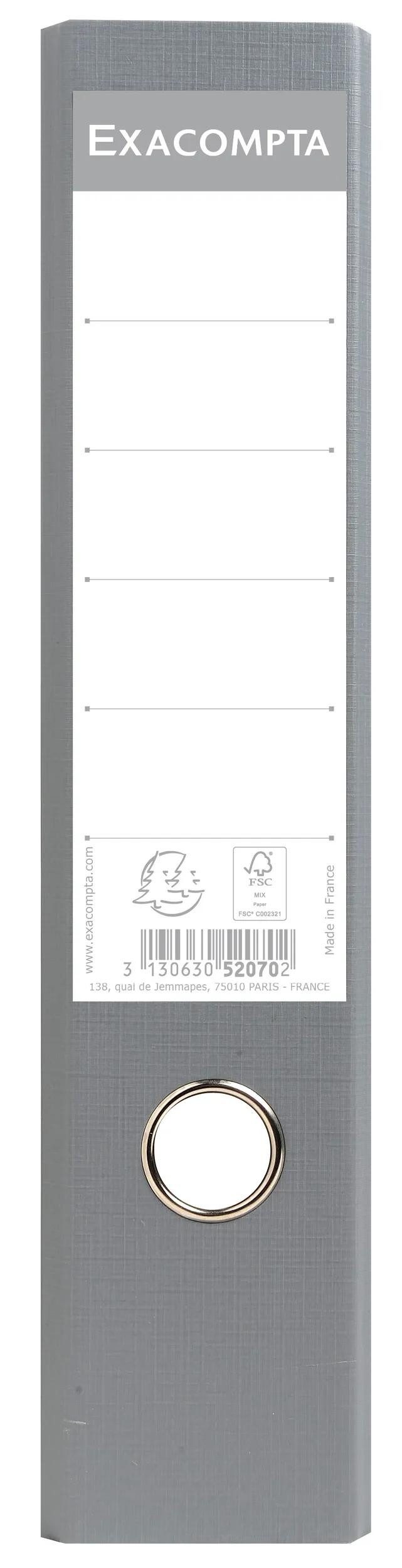 EXACOMPTA Aktenordner 10x Ordner Wolkenmarmor 2Ring 70mm Rücken +Locher A4 Grau 52070E, Ordner Wolkenmarmor