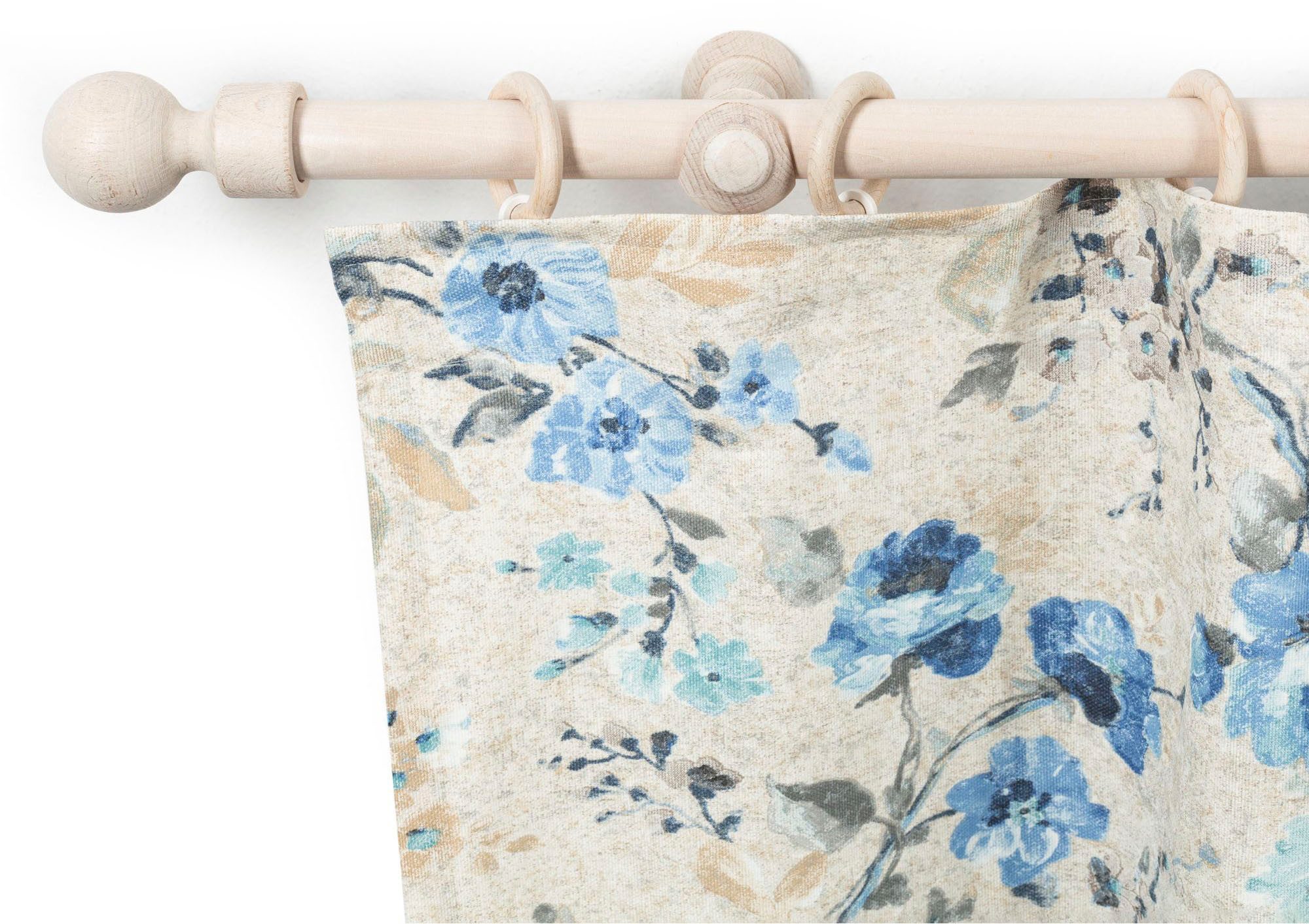 SN DECO GROUP Gardinenstange Giro, 1-läufig, Fixmaß, mit Bohren, verschraubt, Holzwerkstoff, 28 mm, Holz, verschiedenen Längen und Farbe, Komplettset