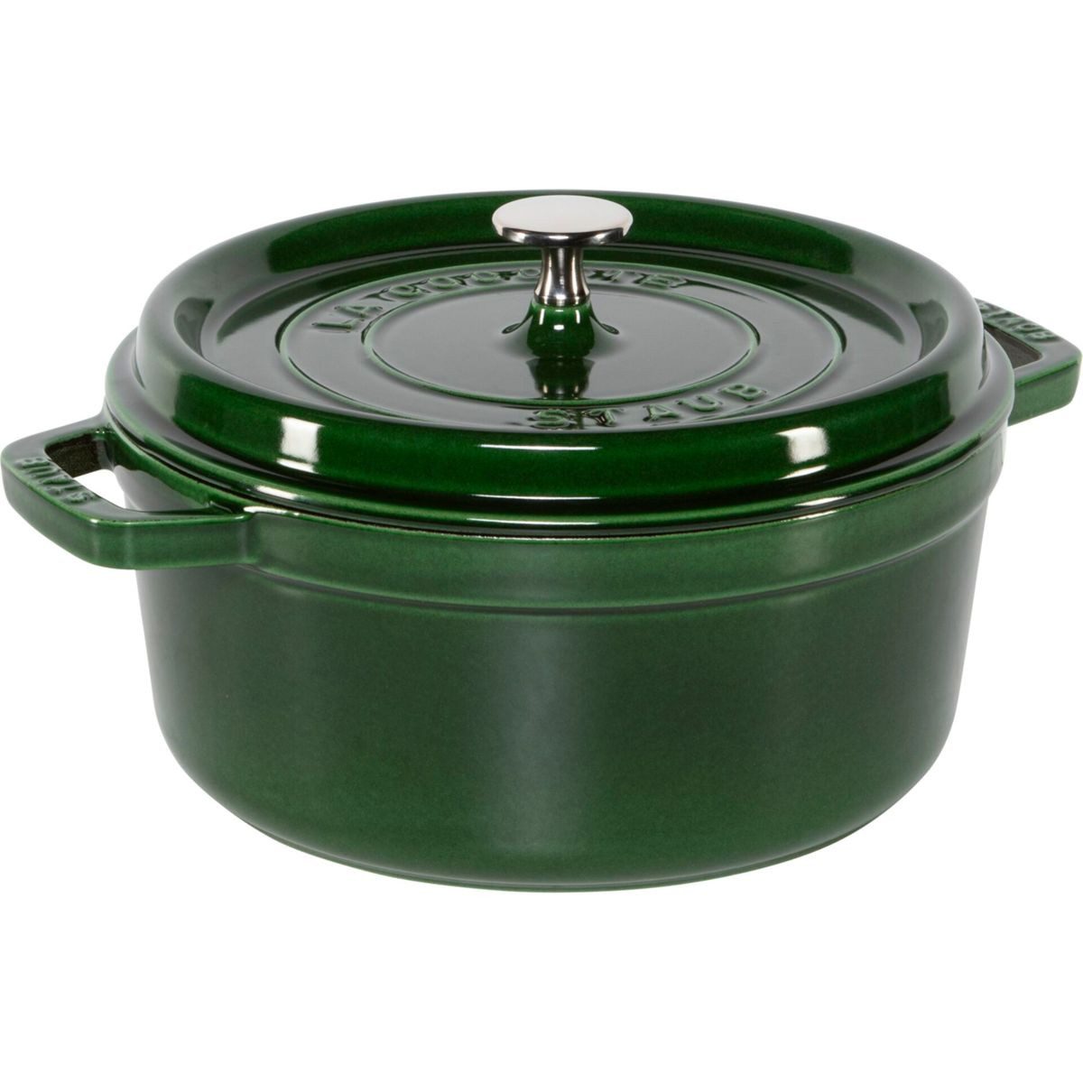 Staub Auflaufform La Cocotte 24cm rund Basilikum-Grün, Gusseisen, Gusseisen