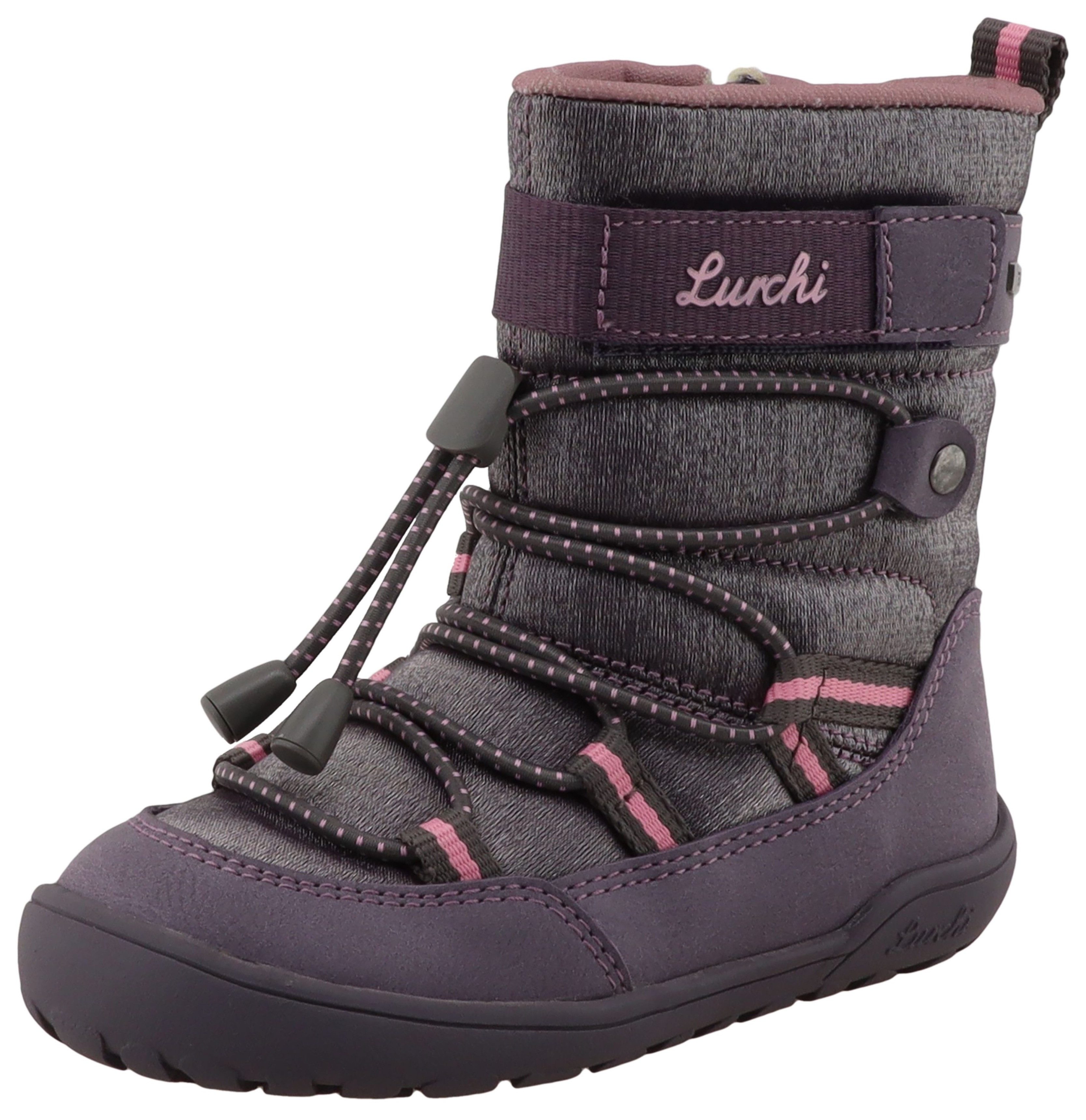 Lurchi Jace 1 Barefoot-TEX Barfußschuh Winterboots mit Kontrastbesätzen, Größenschablone zum Download