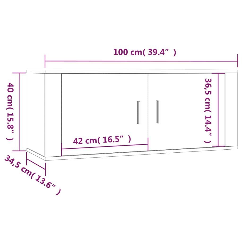 furnicato TV-Schrank 6-tlg. Grau Sonoma Holzwerkstoff TV-Schrank-Set