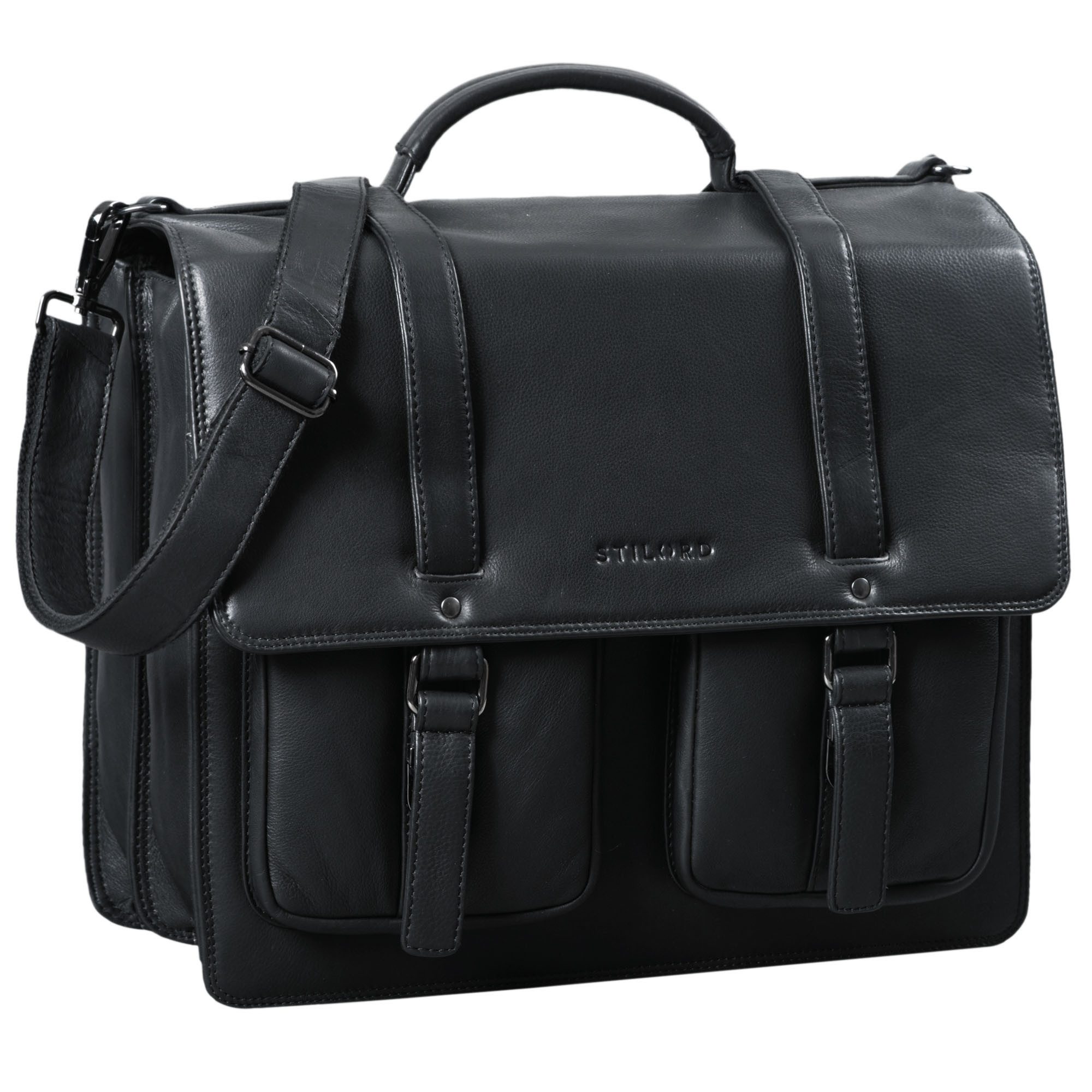 STILORD Aktentasche "Fernando" Ledertasche Aktentasche Vintage