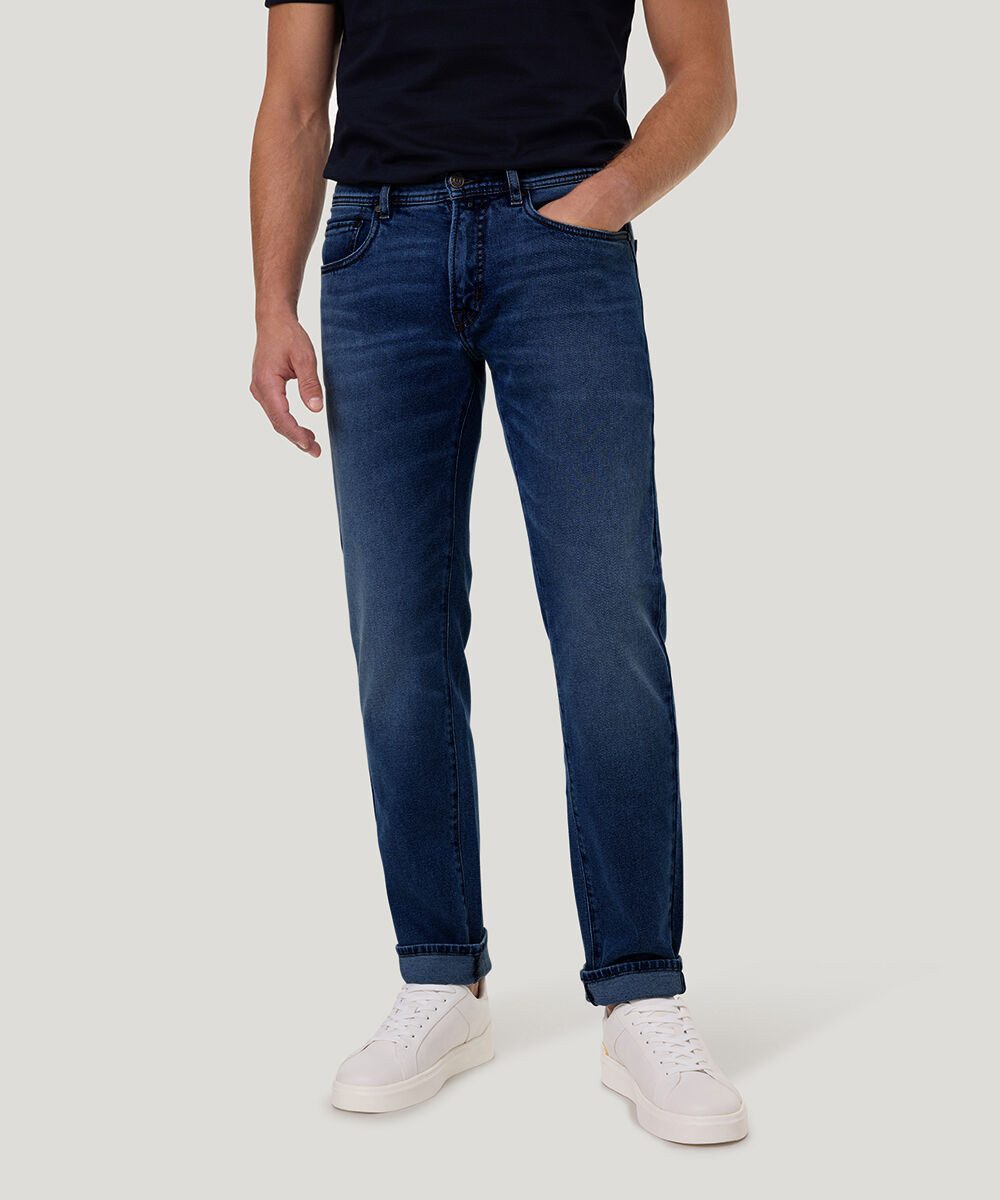Pierre Cardin Stretch-Jeans Laval mit Dornschlaufe zum Fixieren der Gürtels günstig online kaufen