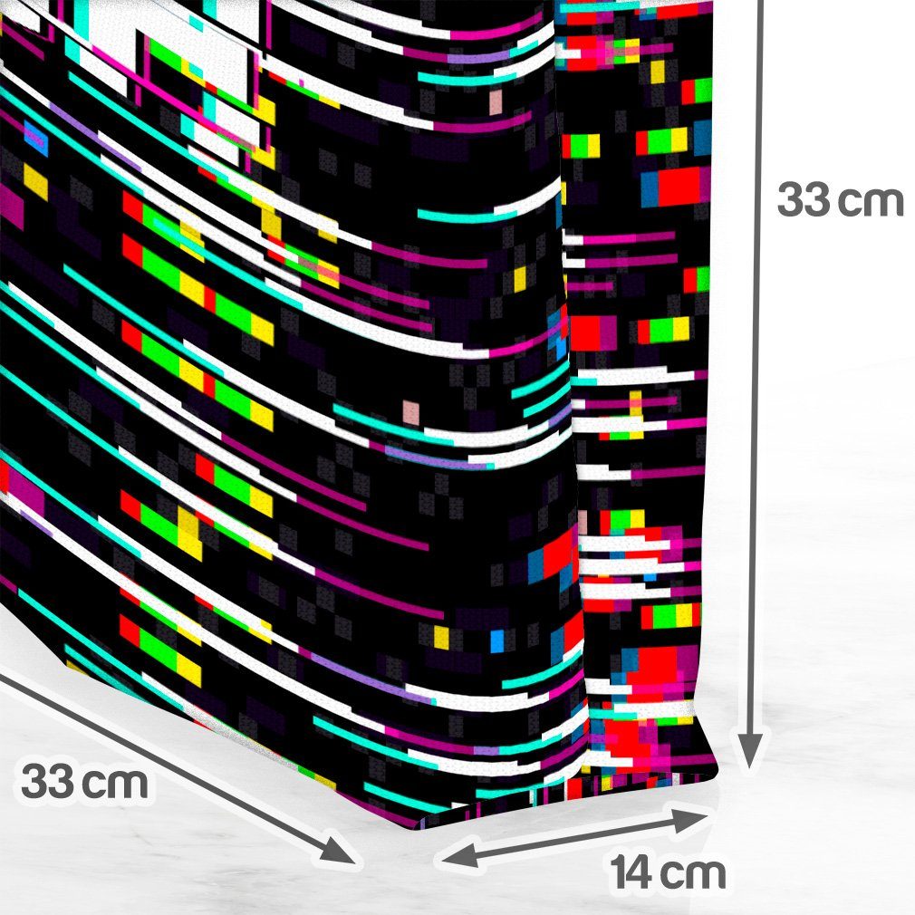 VOID (1-tlg), Henkeltasche Glitch Bil Pixel Display Rauschen Pixel Computer Pixelrauschen Muster