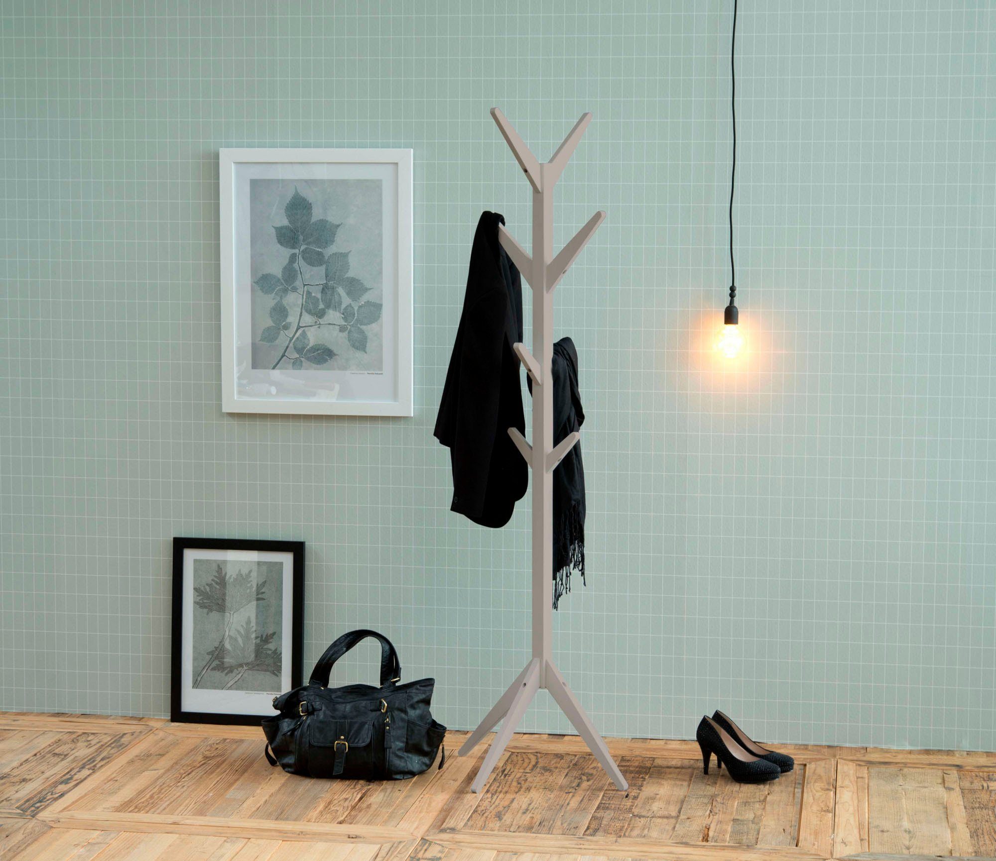ACTONA GROUP Kleiderständer Ascot, (1 St), Garderobenständer aus lackiertem MDF, mit 8 Haken