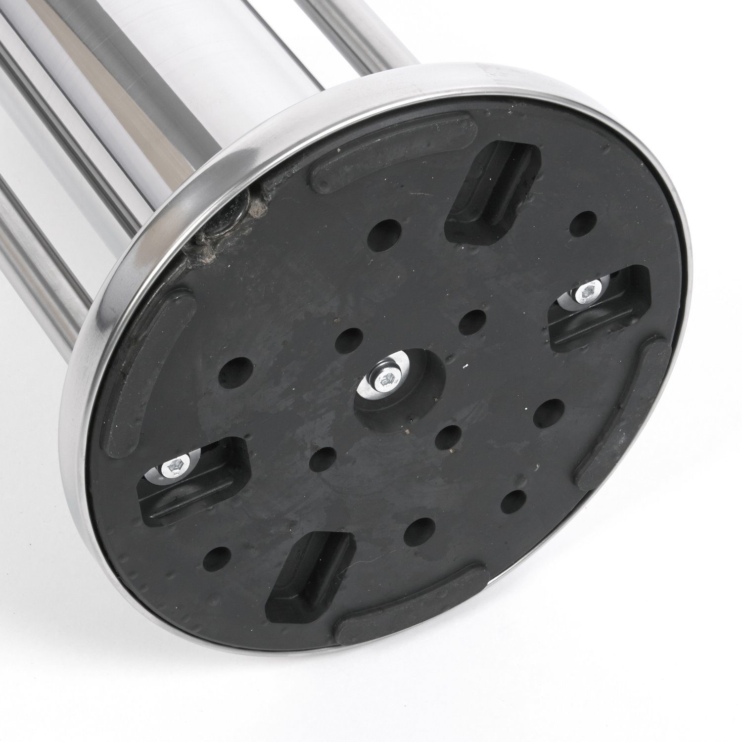 MSV Toilettenpapierhalter WC Standgarnitur 2in1 Edelstahl, Kombiniertes Badezimmer Standelement aus Toilettenbürste und Rollenhalter, herausnehmbarer Innenbehälter, Hygieneabdeckung, rostfreier Edelstahl, silber glänzend, 22x80 cm