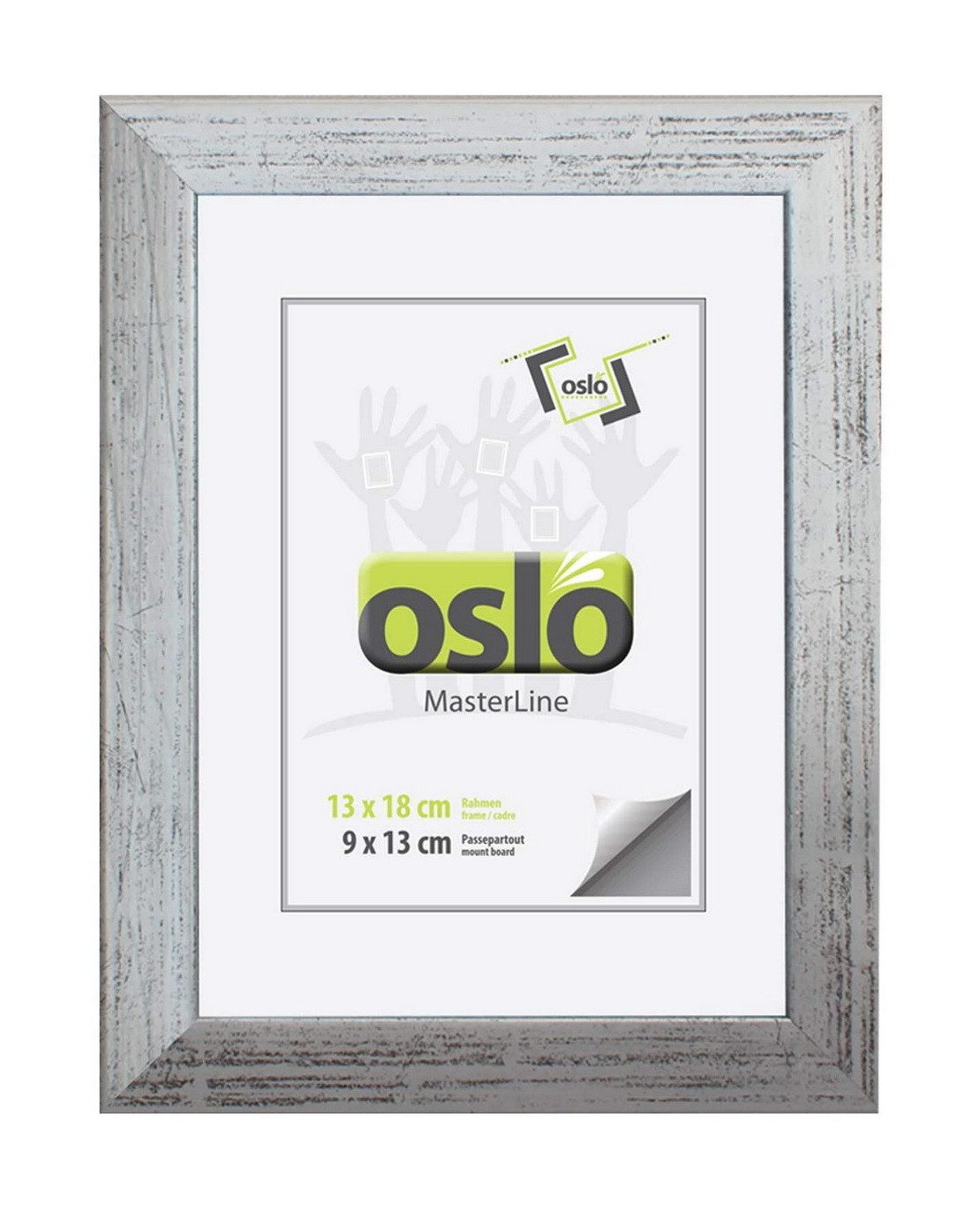 Oslo MasterLine Einzelrahmen Bilderrahmen 15 x 20 cm Holz FSC mit Echtglas und stabilem Aufsteller, (braun-gold} {gold} {rot} {silber} {weiß gekalkt), Portraitrahmen Hoch- und Querformat