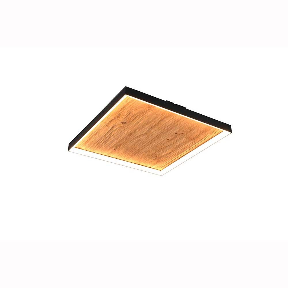 TRIO Leuchten LED Deckenleuchte, LED-Leuchtmittel fest verbaut, Warmweiß, Deckenleuchte Wohnzimmerlampe Deckenlampe LED Switch-Dimmer Holz