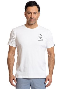 Elkline T-Shirt Maen auf See Comic Brust Print