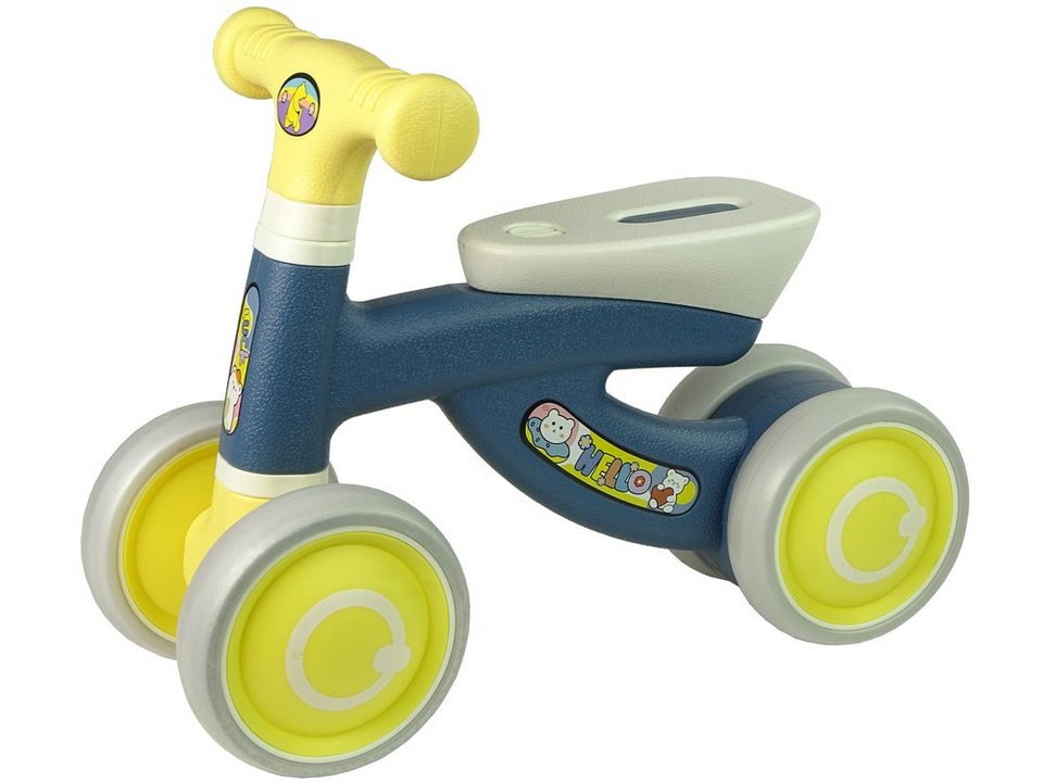 LEAN Toys Laufrad, LEANToys Laufrad Twin Wheels Blau und Gelb