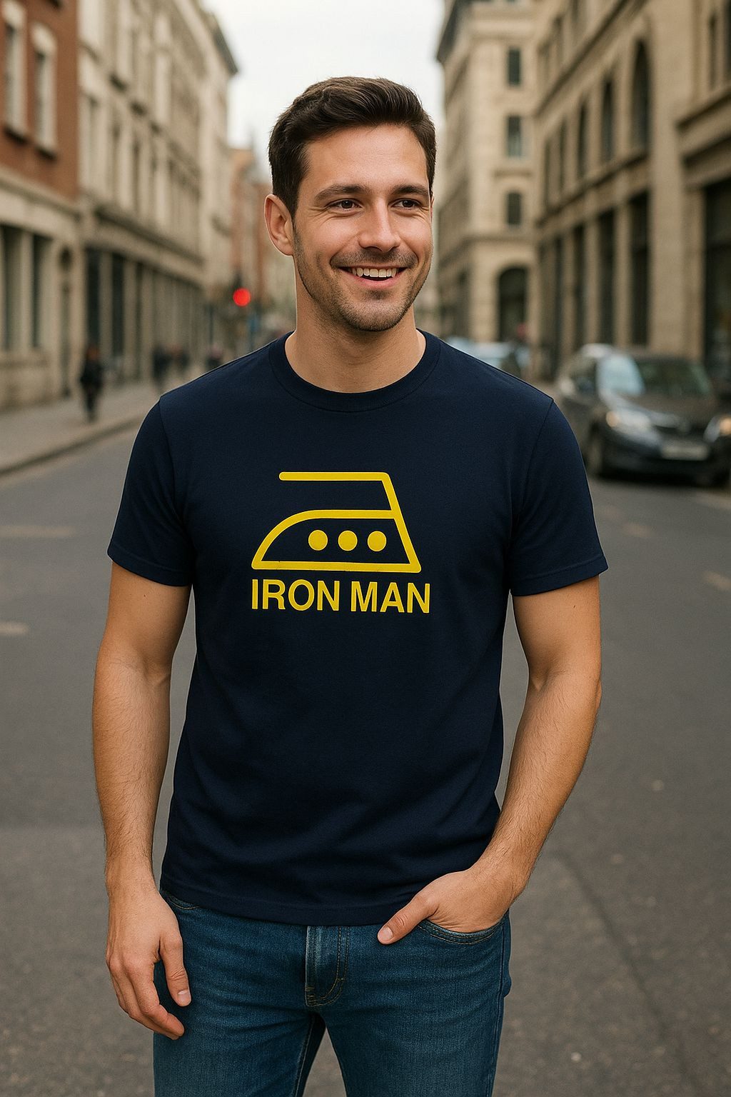 coole-fun-t-shirts Print-Shirt IRONMAN T-Shirt Navy - günstig online kaufen