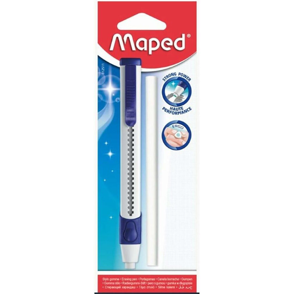 MAPED Radiergummi Gummistift Gom Pen mit Ersatzgummi (Mix)
