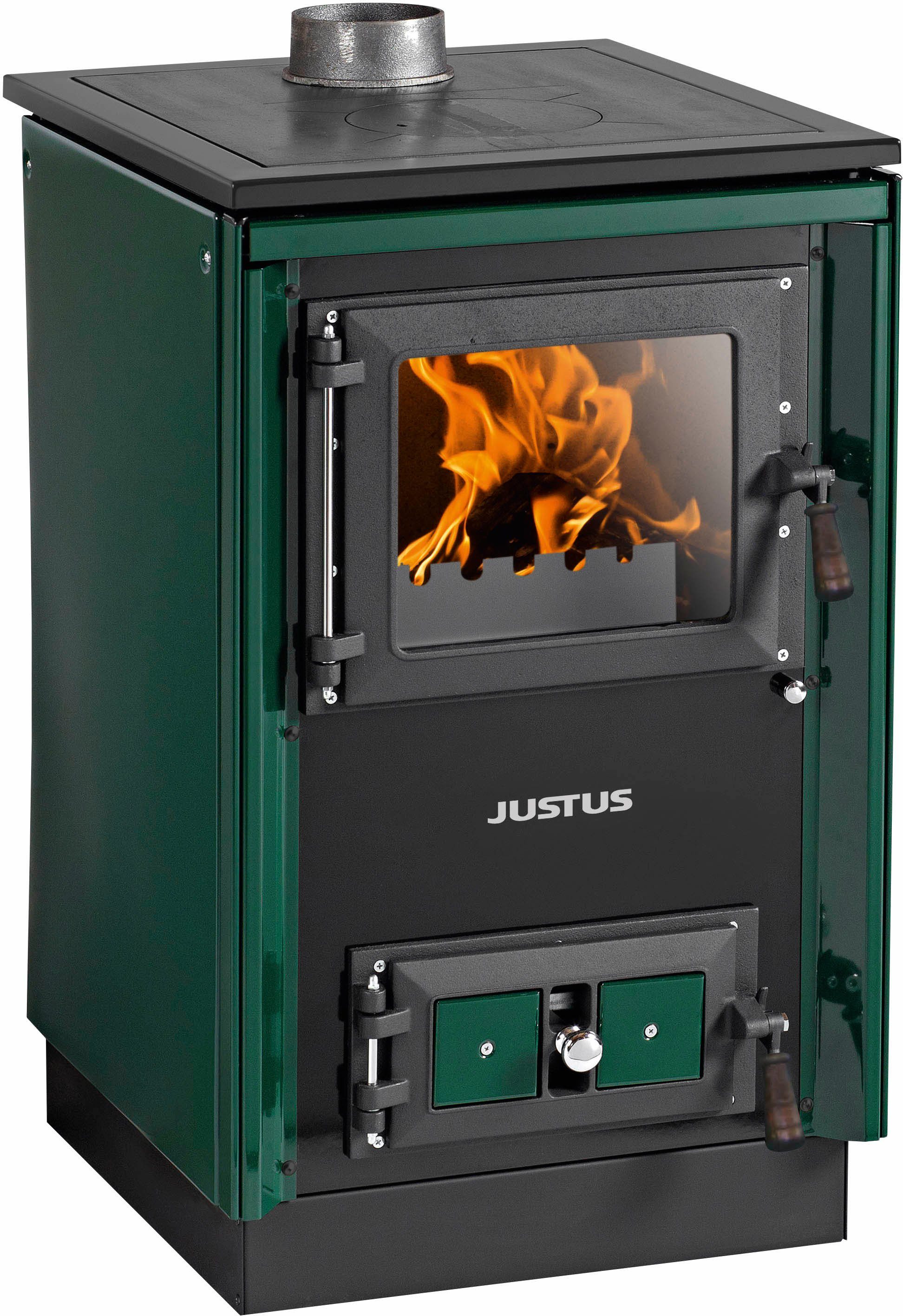 JUSTUS Festbrennstoffherd Rustico-50 2.0, 7 kW, Zeitbrand