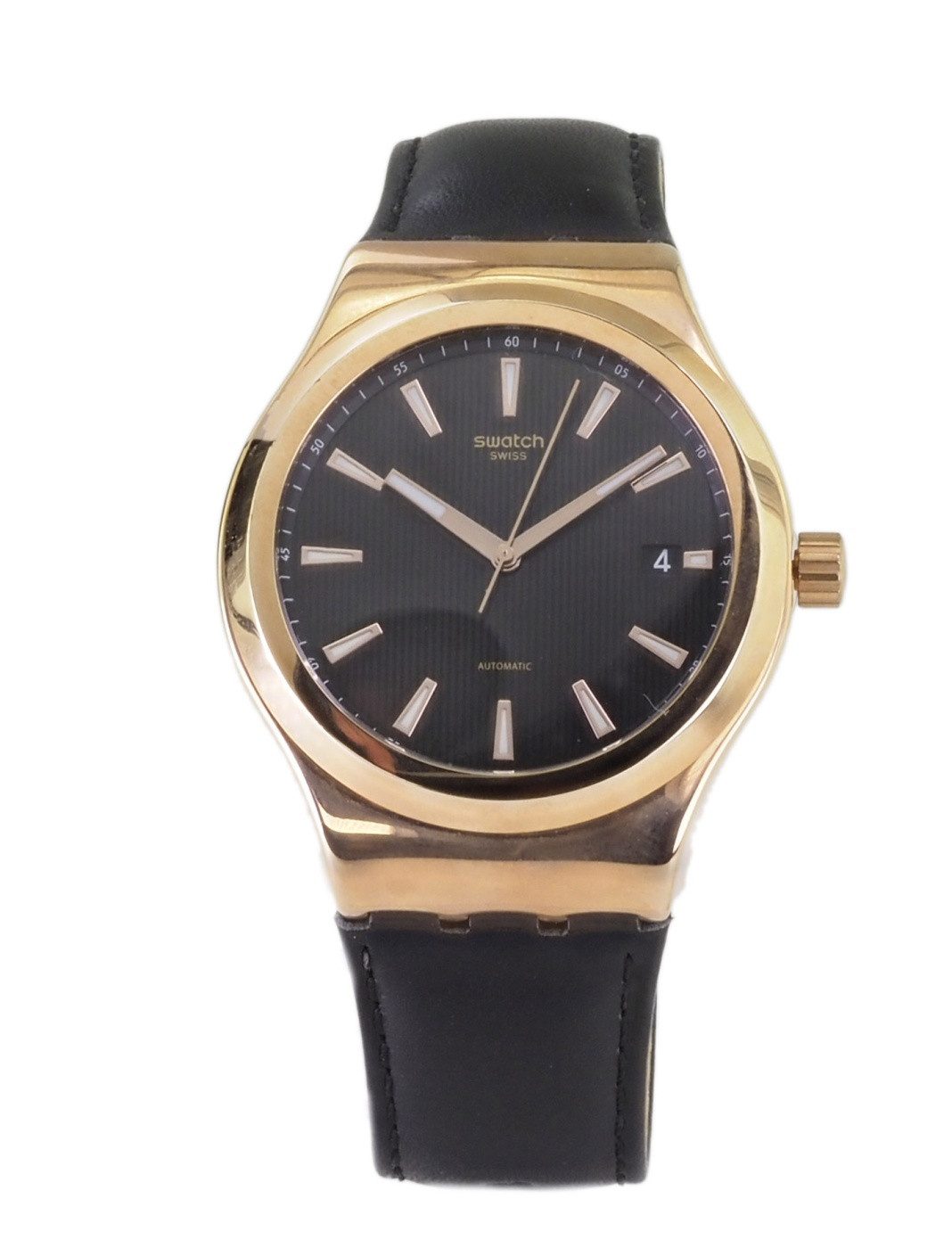 Swatch Automatikuhr Swatch Herren Automatik Uhr YIG400 SISTEM ROSEE X53, (Rosegold)