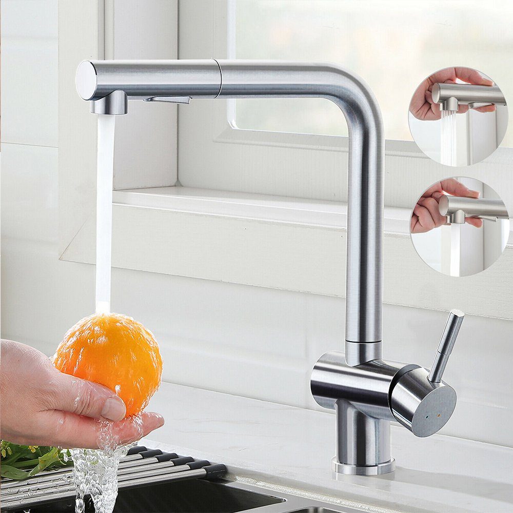 Waschbecken Wasserhahn Waschtischarmatur Bad Küche Einhebelmischer Armatur Chrom 