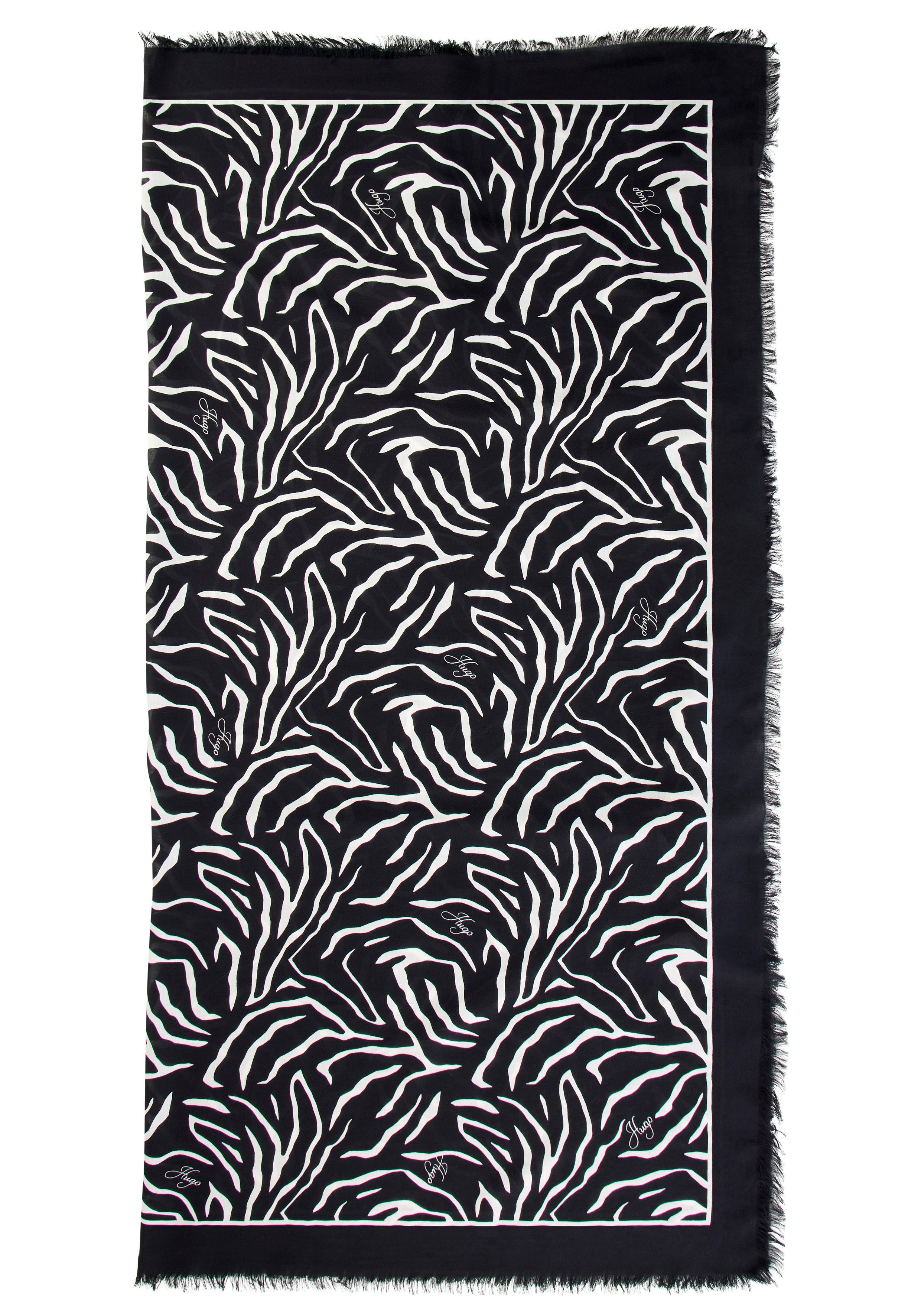 HUGO Schal Alycia 120*120, mit HUGO-Logodrucken