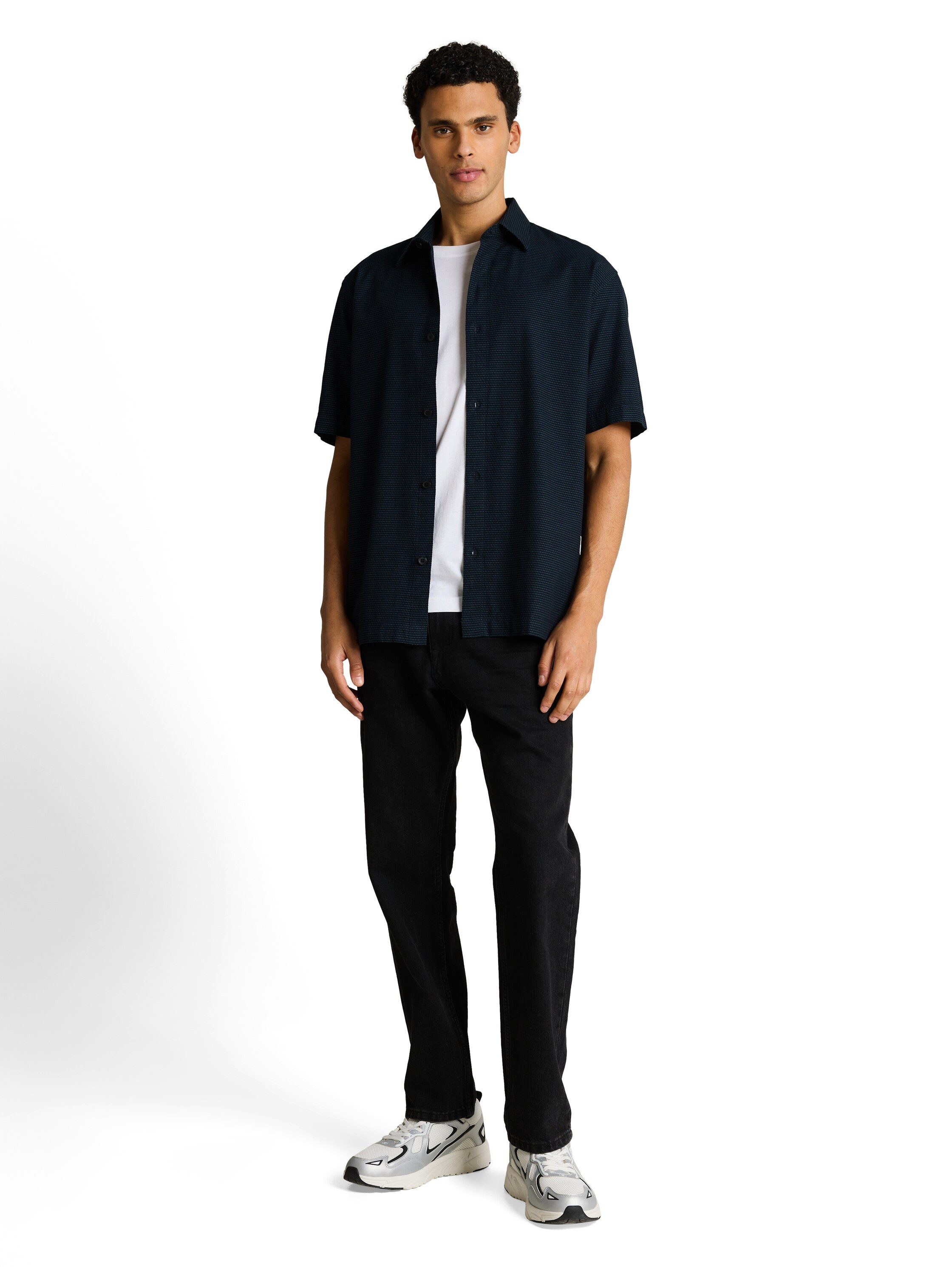 TOM TAILOR Denim Kurzarmshirt mit Streifen Muster – Bild 4 von 5