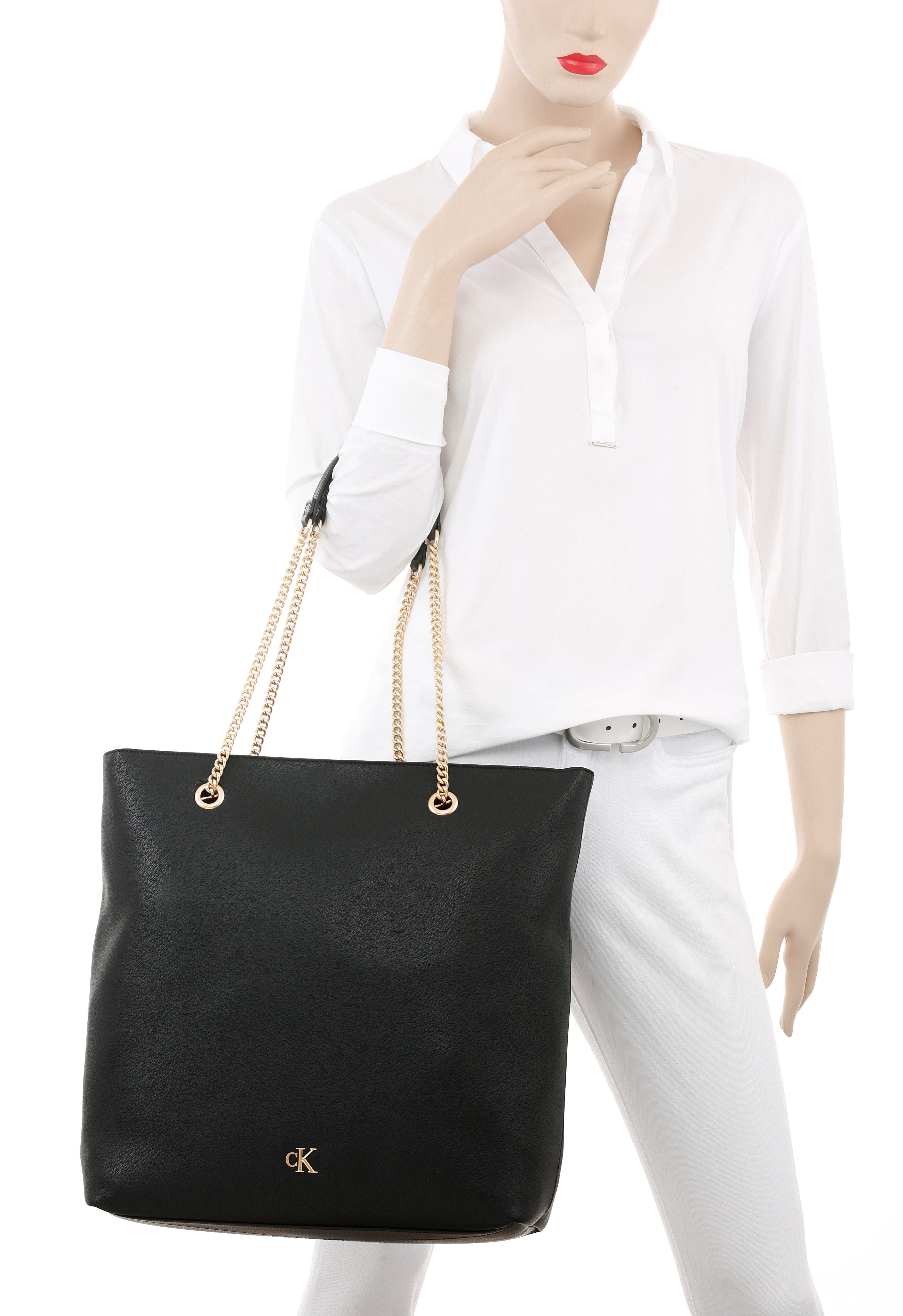 Calvin Klein Jeans Henkeltasche MINIMAL MONOGRAM CHAIN TOTE, Shopper, große günstig online kaufen