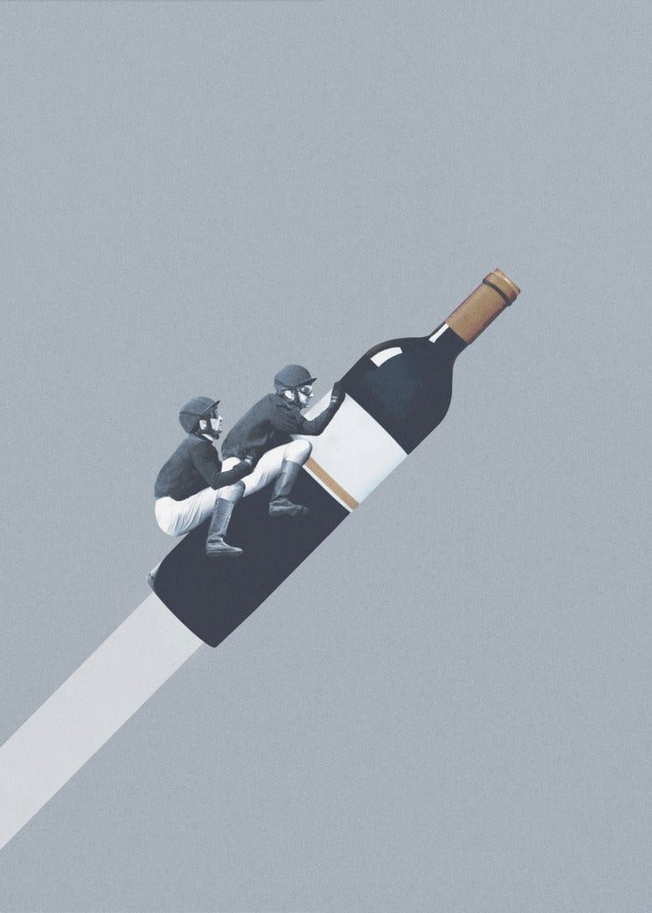 Papermoon Leinwandbild "We ride until dawn" von Maarten Léon, 250 g/m² Galeriedruck, Auf Holzkeilrahmen, brillante UV-beständige Farben, Made in Germany